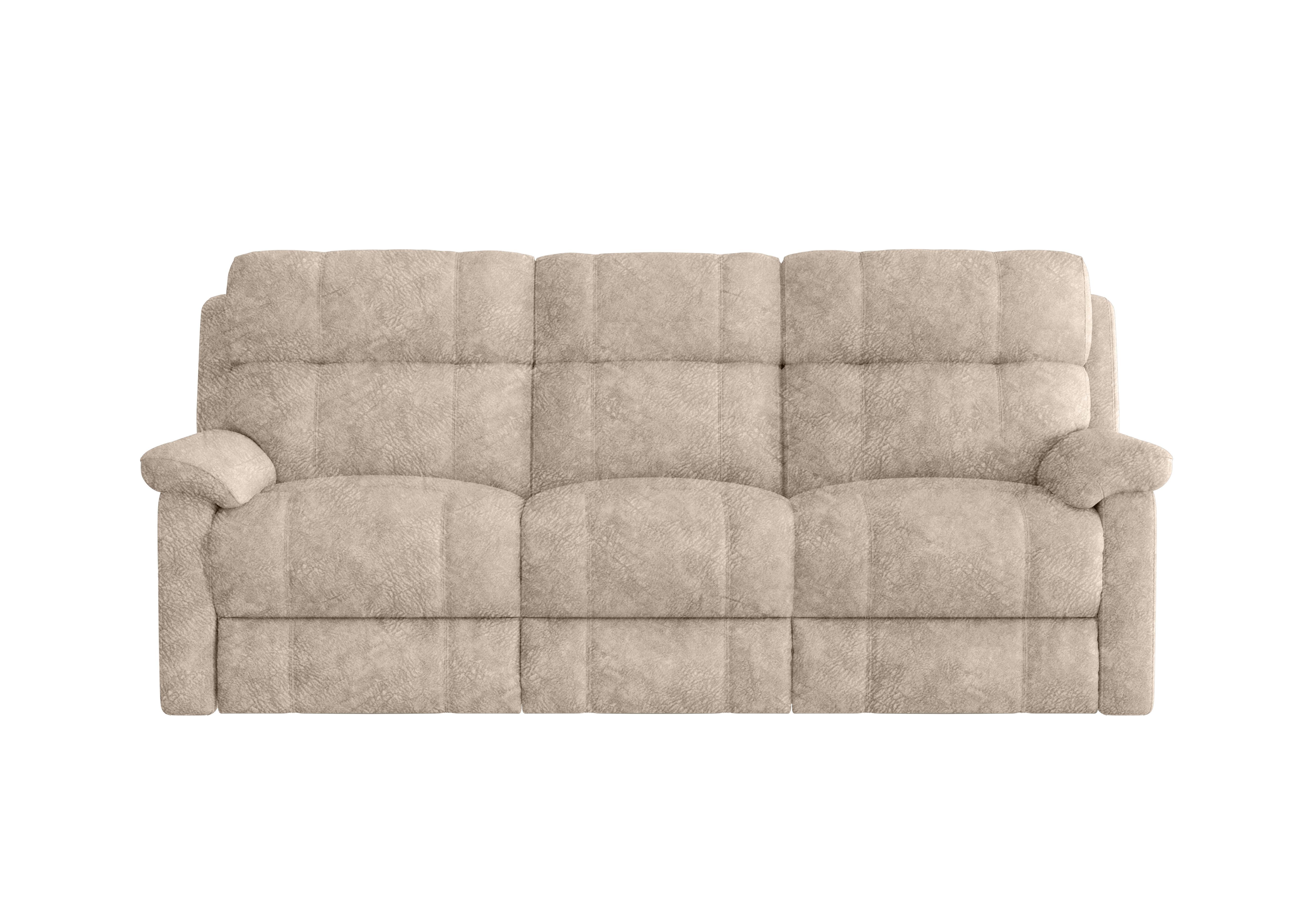 Relax Station Komodo 3 Seater Fabric Recliner Sofa with Power Headrests and Cup Holders in Bfa-Bnn-R26 Fv2 Cream on Furniture Village