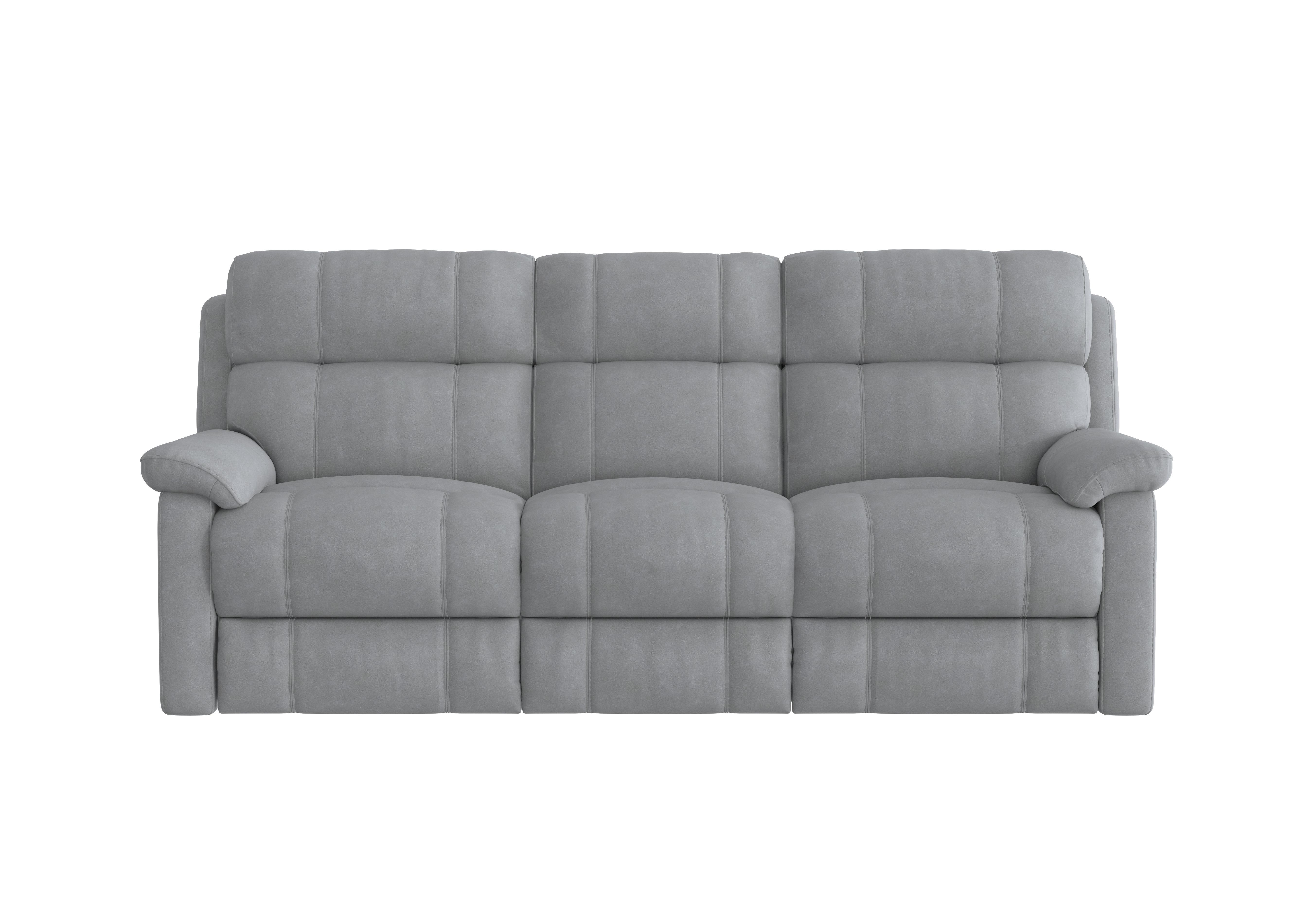 Relax Station Komodo 3 Seater Fabric Recliner Sofa with Power Headrests and Cup Holders in Bfa-Ori-R07 Bluish Grey on Furniture Village