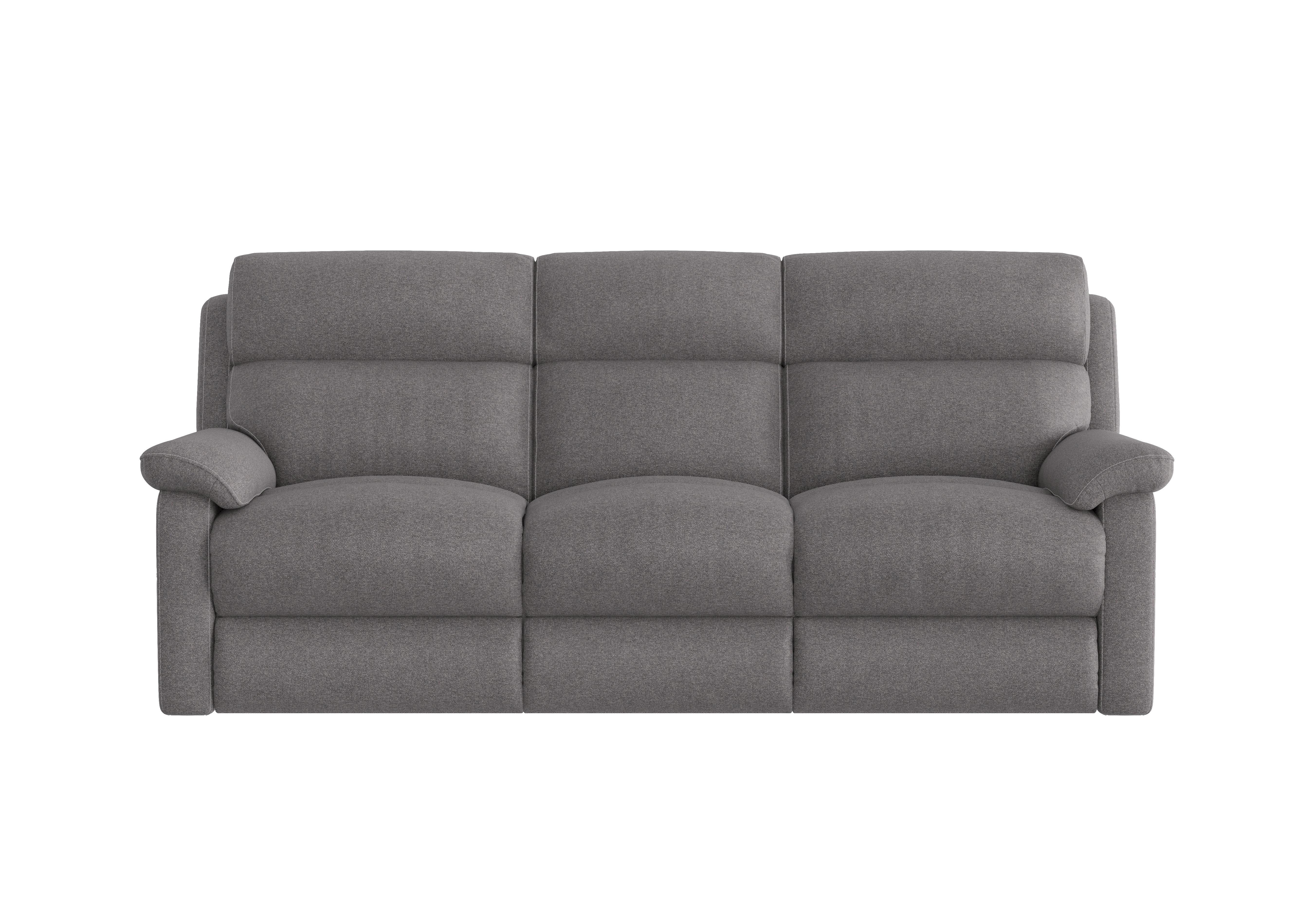 Relax Station Komodo 3 Seater Fabric Recliner Sofa with Power Headrests and Cup Holders in Fab-Ska-R31 Charcoal Gray on Furniture Village