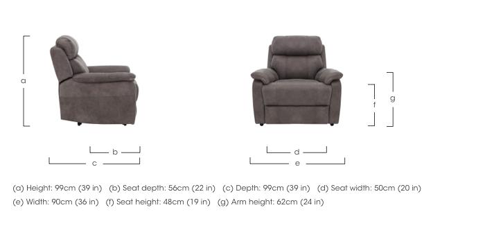 Relax Station Komodo Leather Armchair in  on Furniture Village