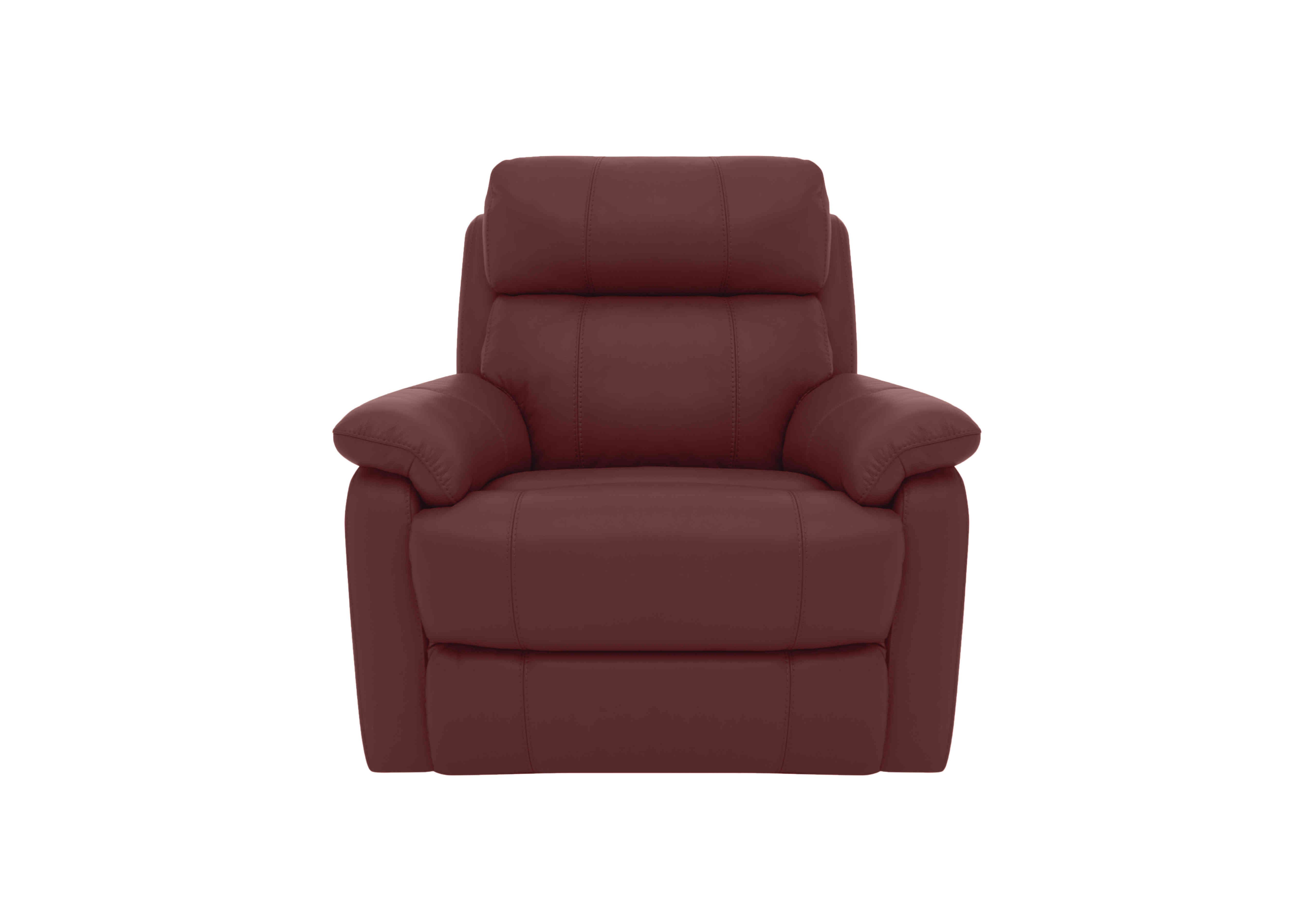 Relax Station Komodo Leather Armchair in Bv-035c Deep Red on Furniture Village