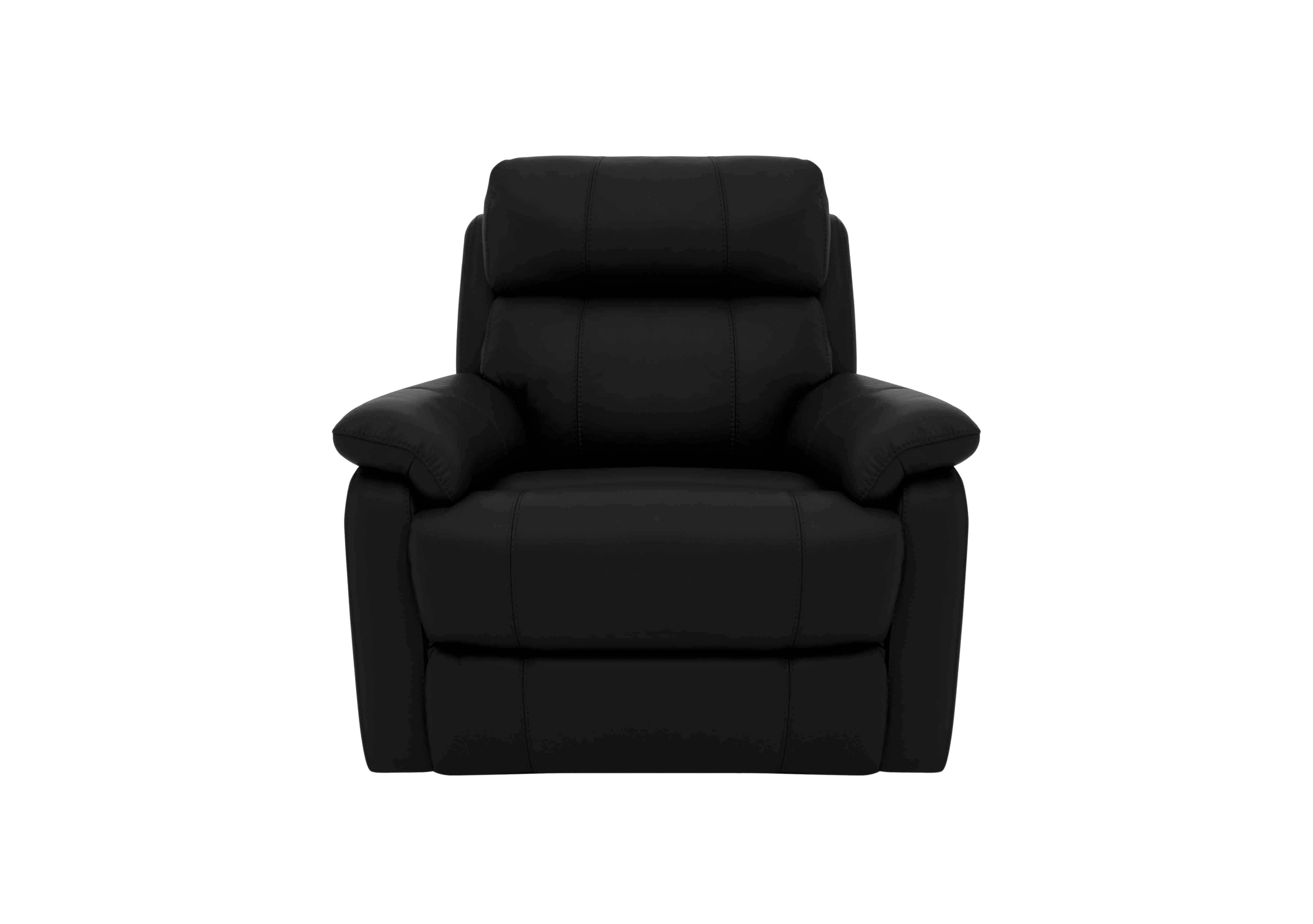 Relax Station Komodo Leather Armchair in Nc-023c Black on Furniture Village