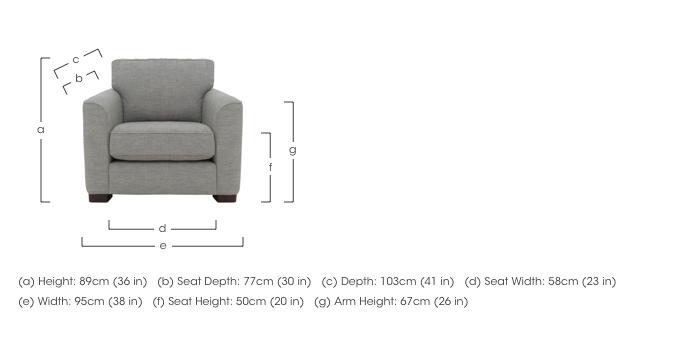 Elora Standard Fabric Armchair in  on Furniture Village