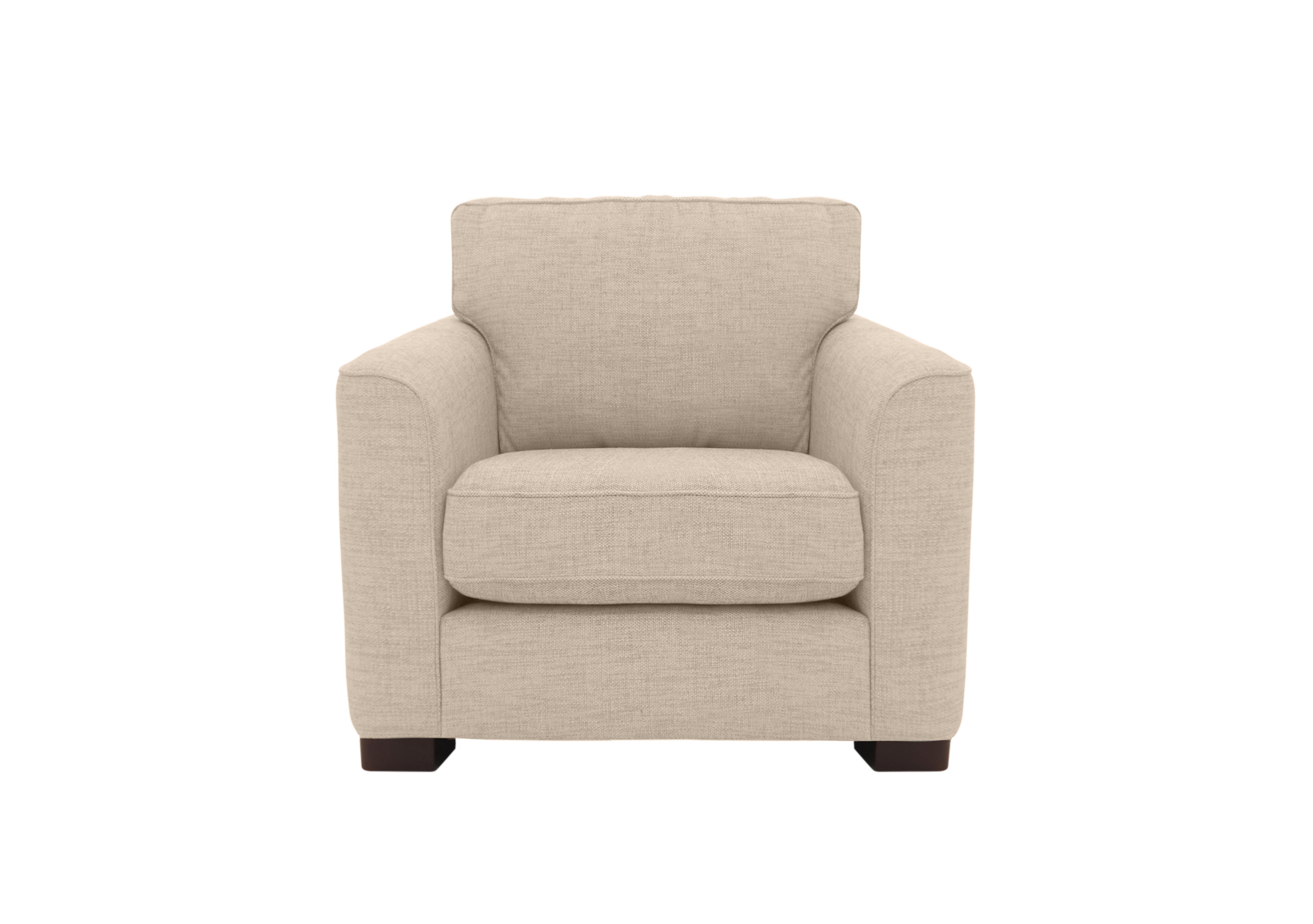 Elora Standard Fabric Armchair in Kento 03 Crema Dbf on Furniture Village