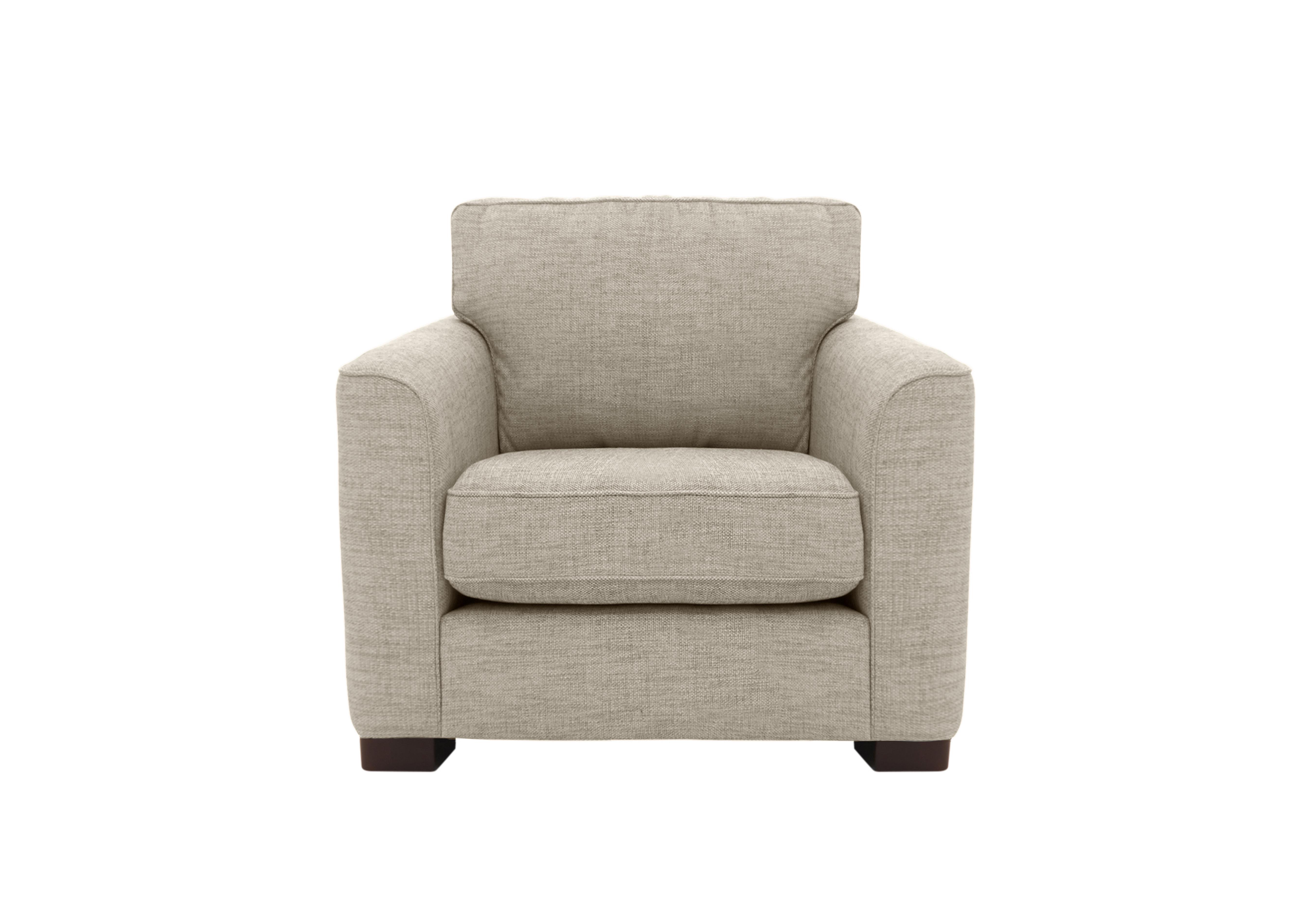 Elora Standard Fabric Armchair in Kento 142 Stone Dbf on Furniture Village