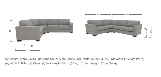 Elora Fabric Corner Sofa in  on Furniture Village