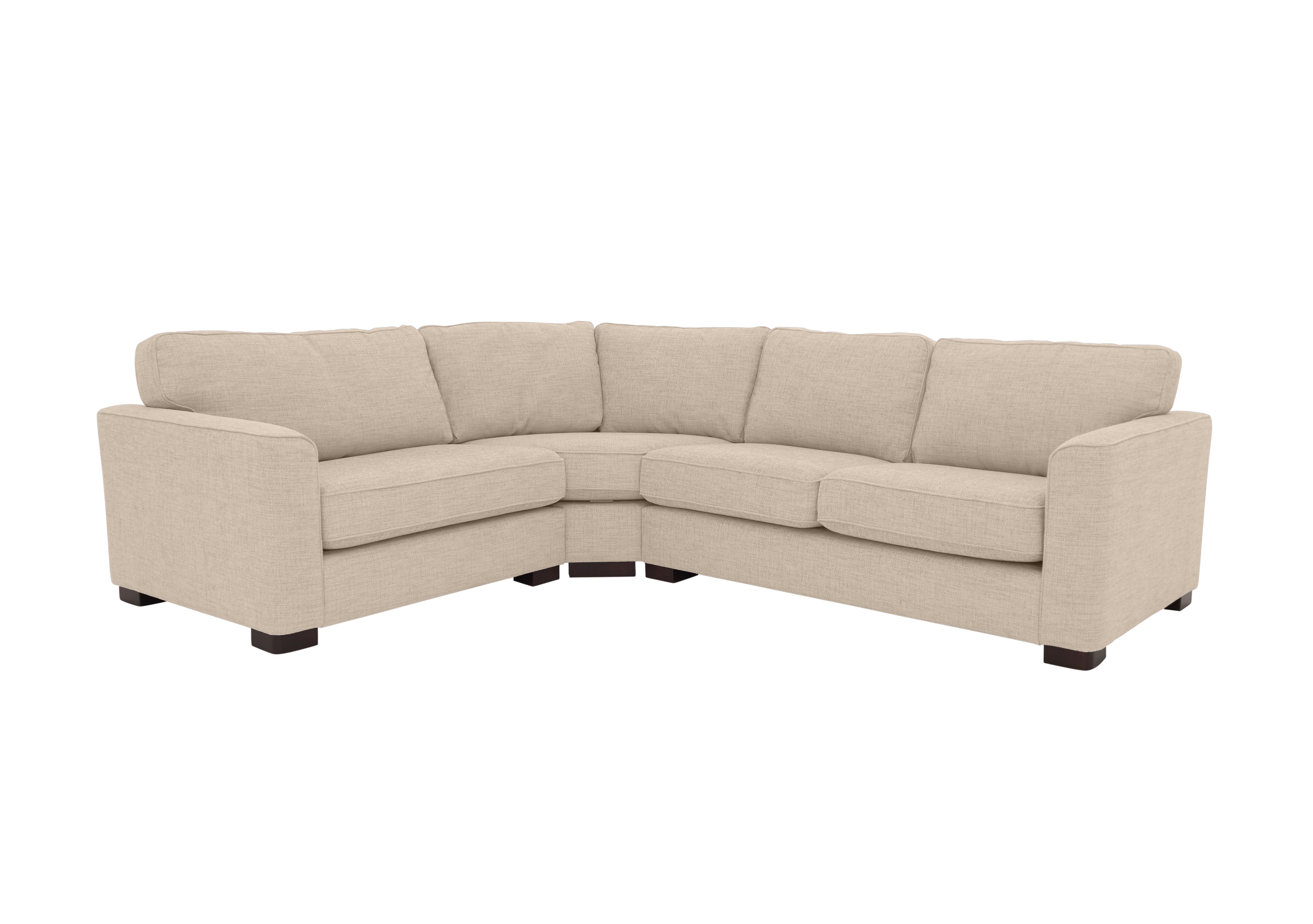 Elora Fabric Corner Sofa in Kento 03 Crema Dbf on Furniture Village