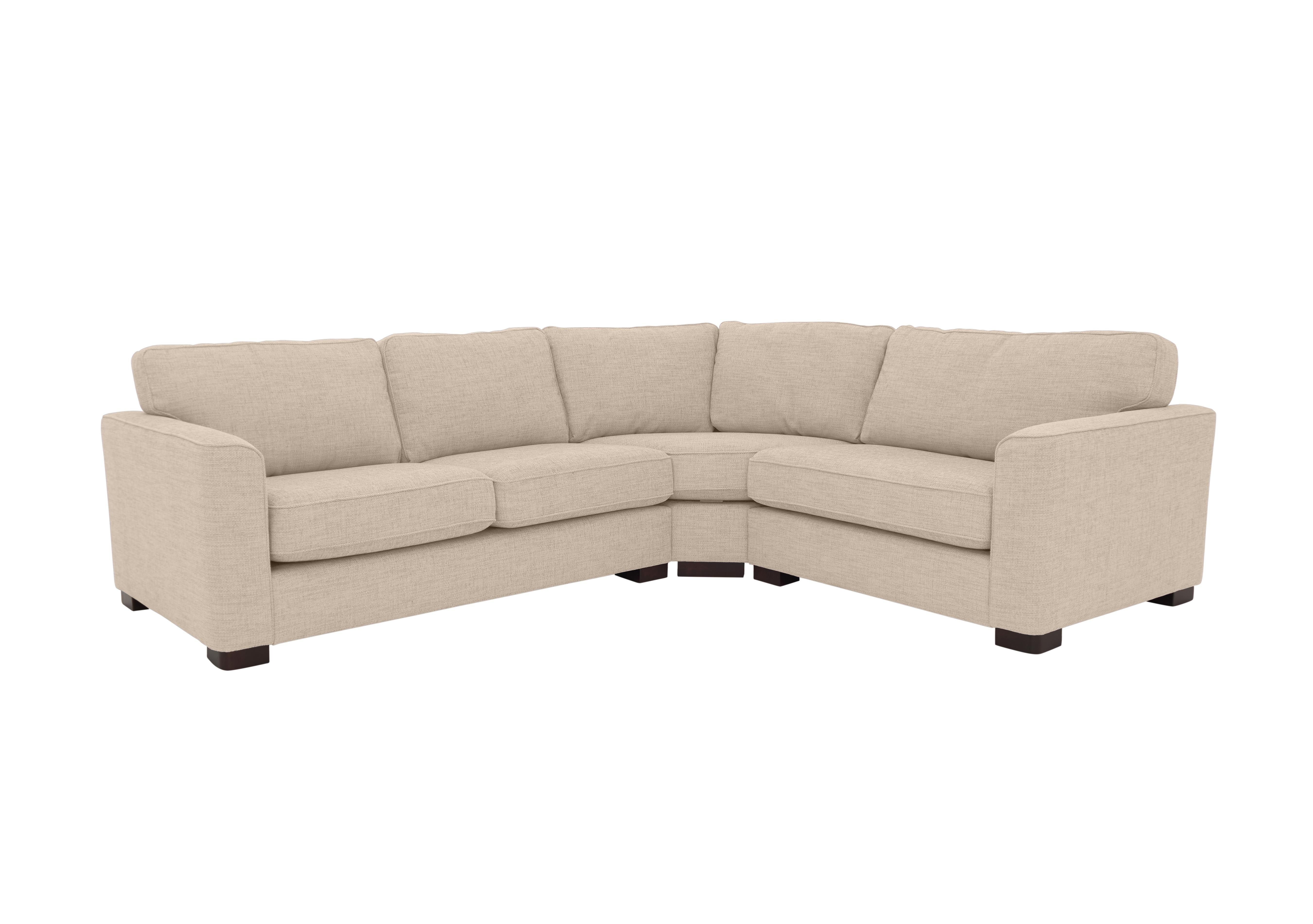 Elora Fabric Corner Sofa in Kento 03 Crema Dbf on Furniture Village