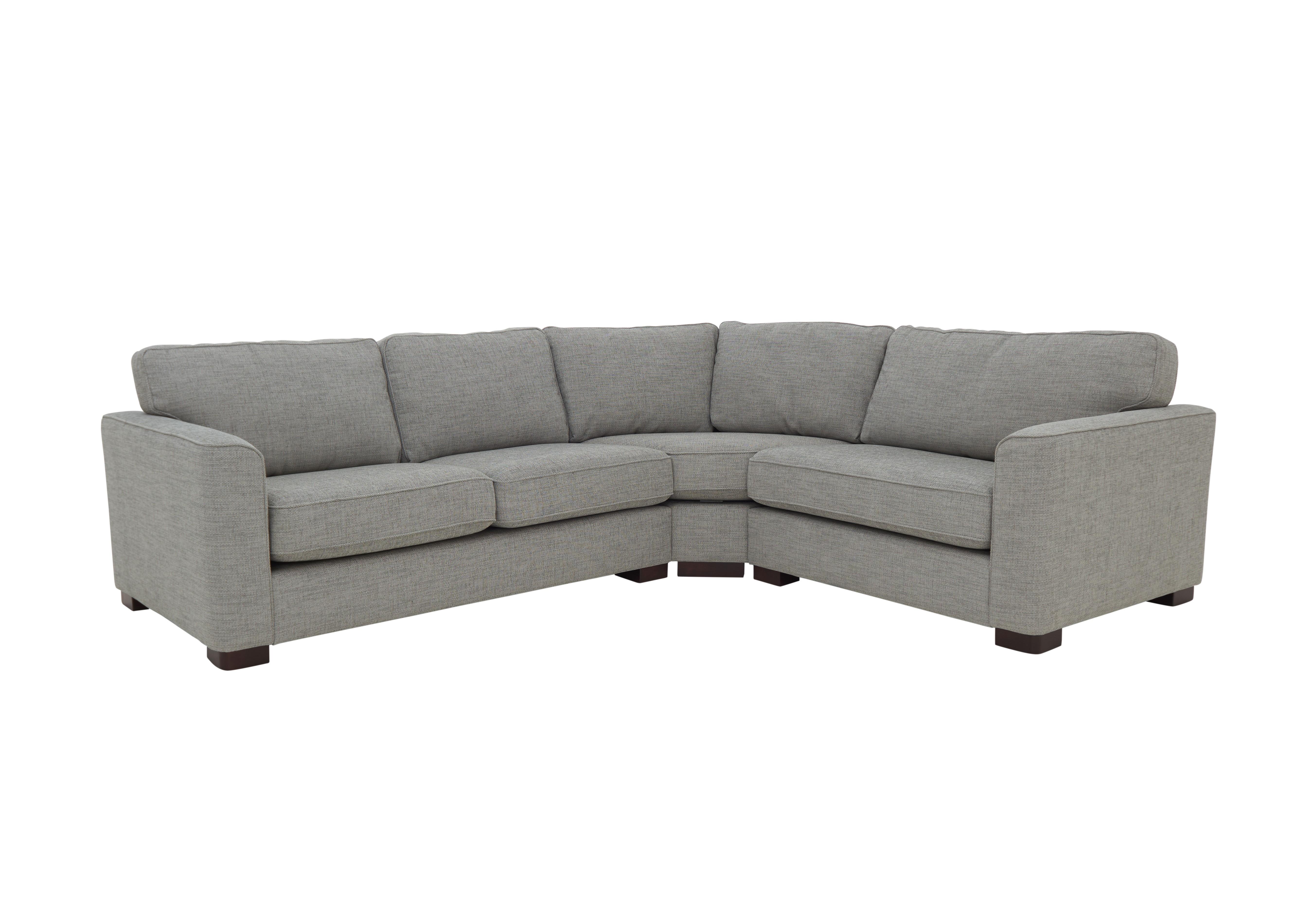 Elora Fabric Corner Sofa in Kento 301 Warm Grey Dbf on Furniture Village