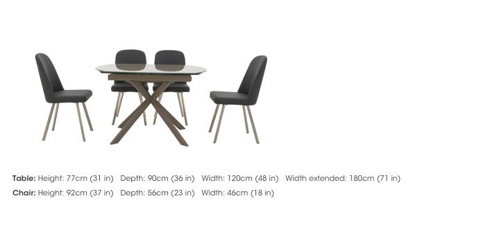 Wizard Extending Dining Table and 4 Chairs in  on Furniture Village