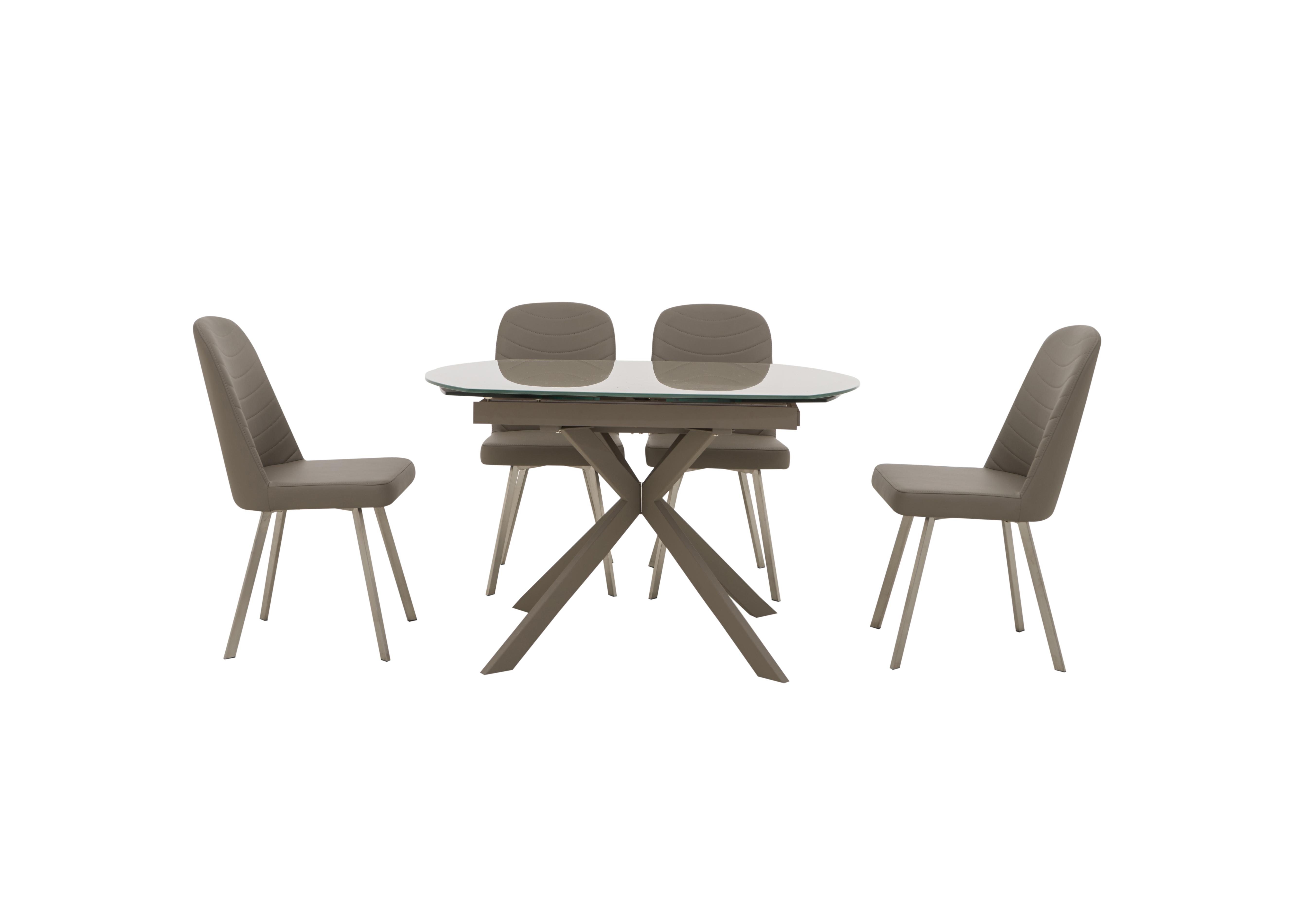 Wizard Extending Dining Table and 4 Chairs in Cappuccino Table & Chair on Furniture Village