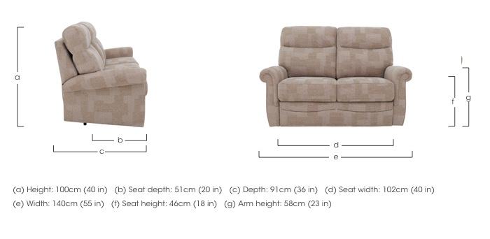 Avon Small 2 Seater Fabric Sofa in  on Furniture Village