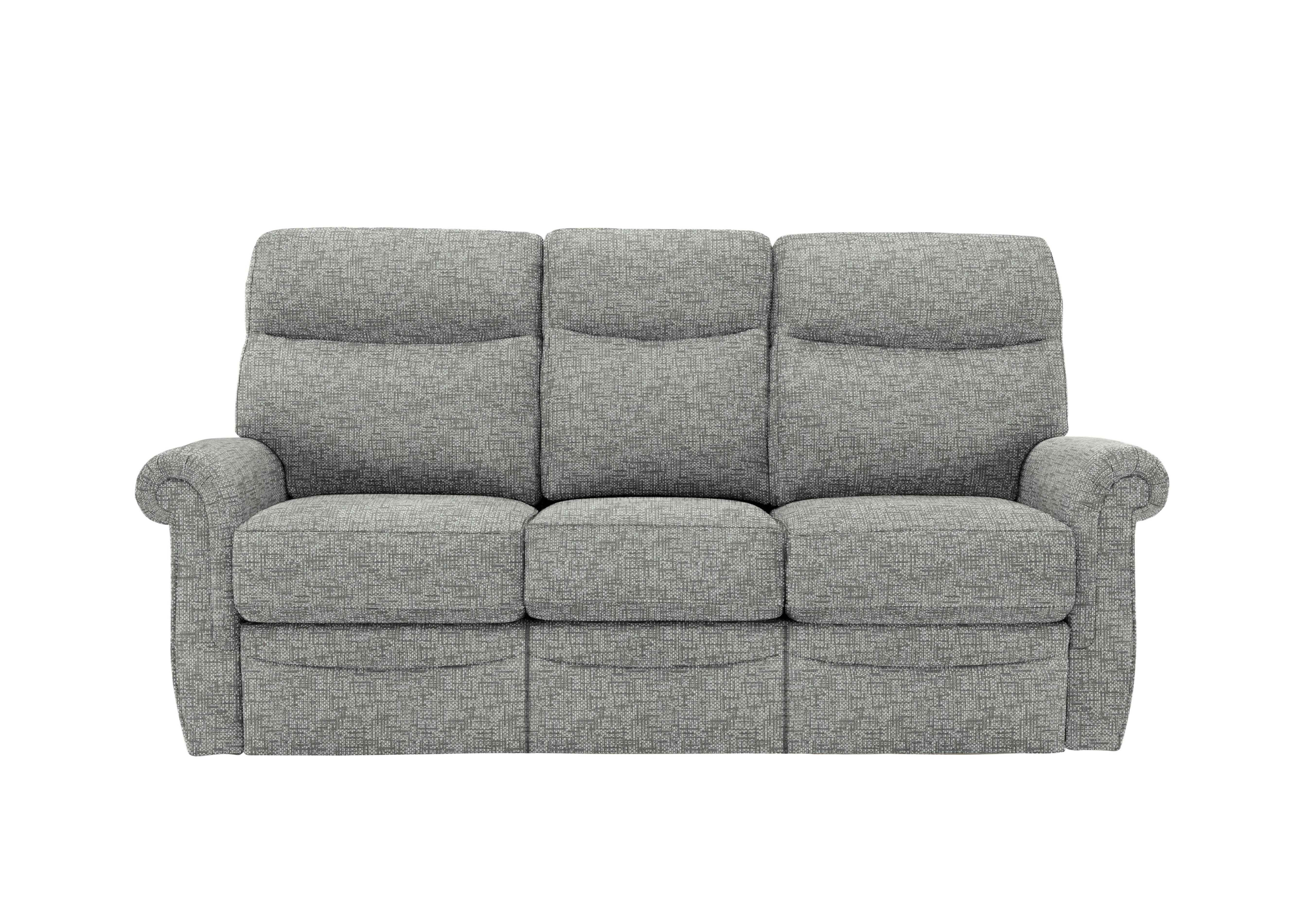 Avon 3 Seater Fabric Sofa in B030 Remco Light Grey on Furniture Village