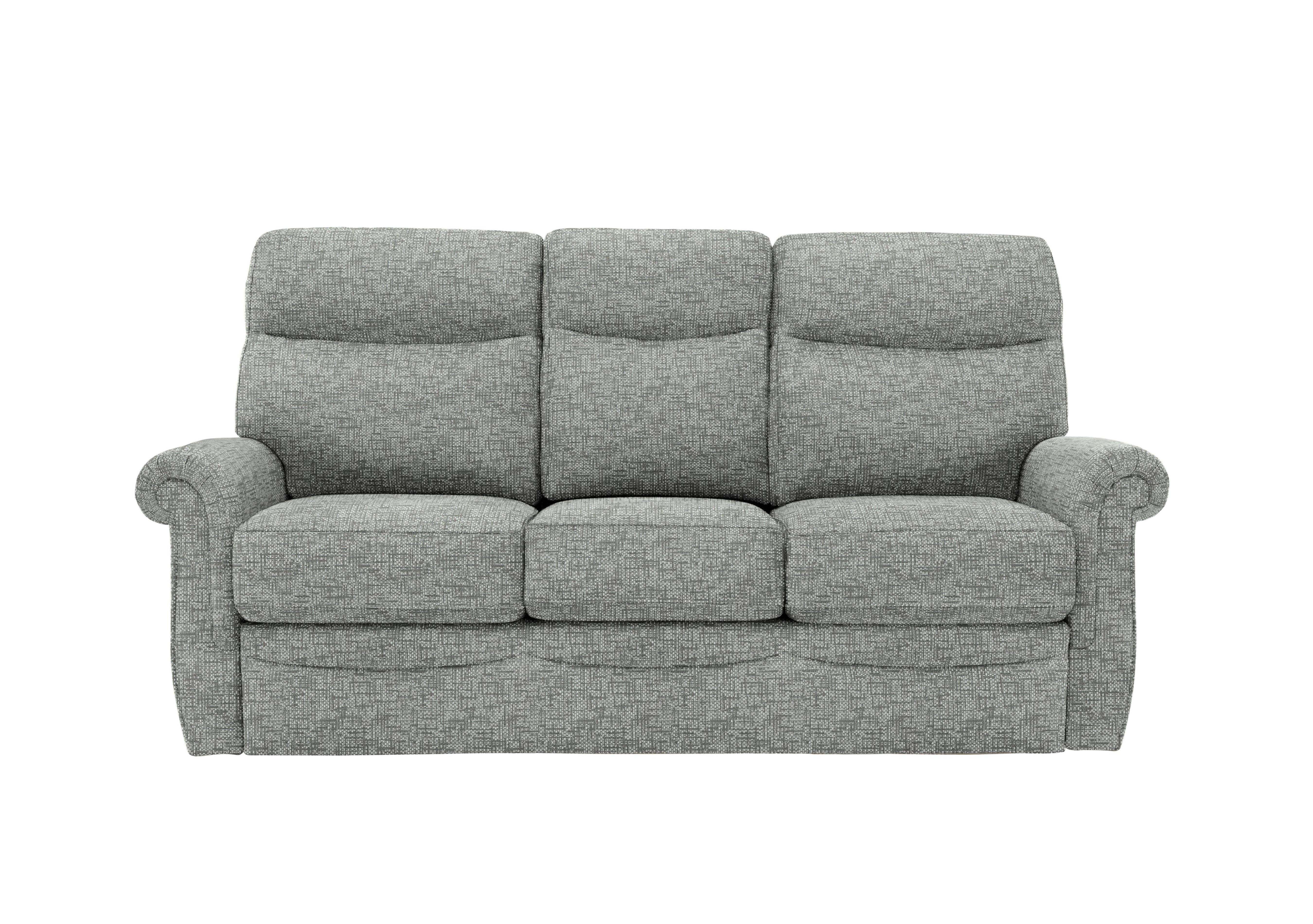 Avon 3 Seater Fabric Sofa in B030 Remco Light Grey on Furniture Village