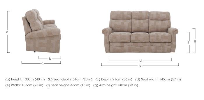 Avon Small 3 Seater Fabric Sofa in  on Furniture Village