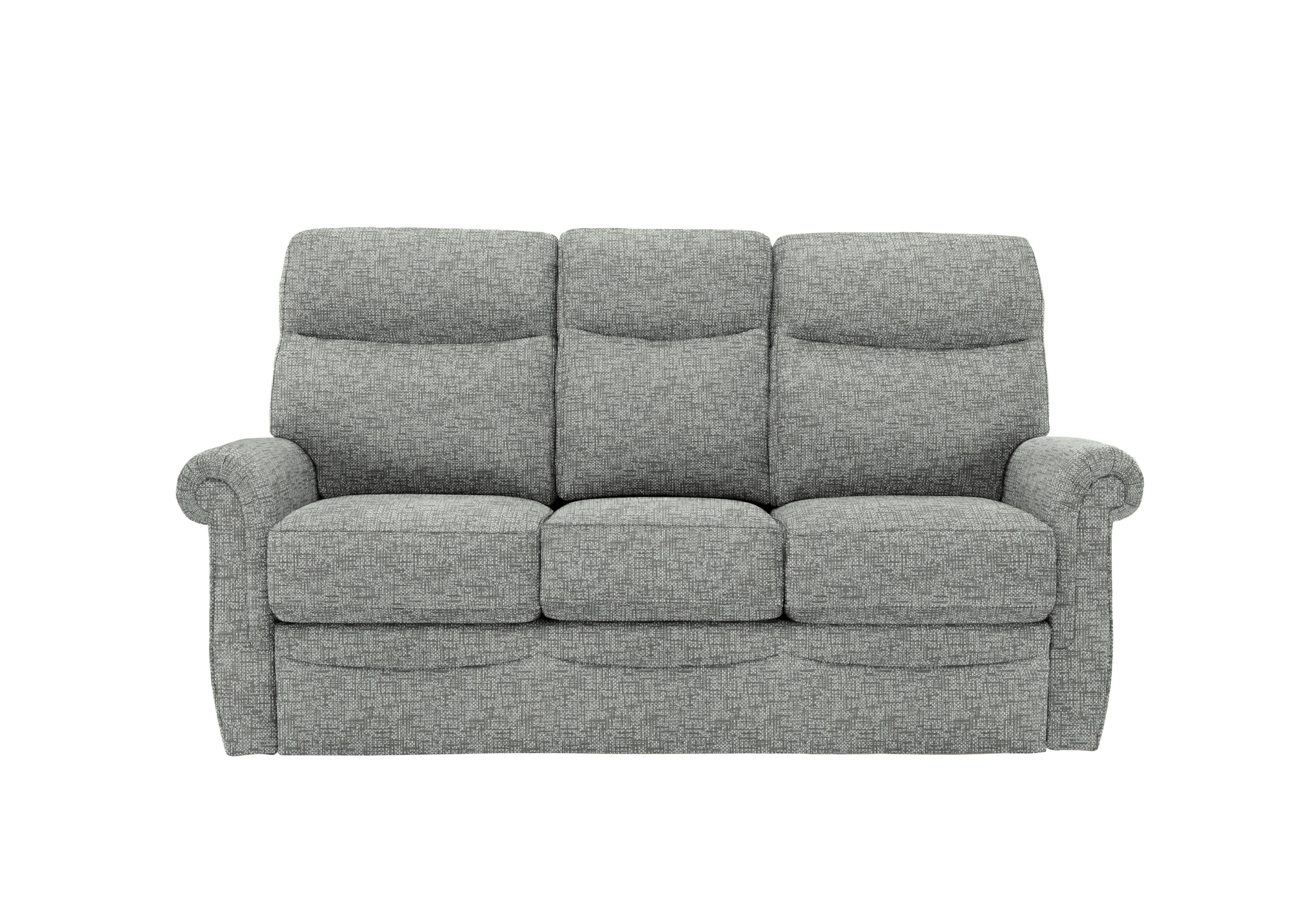 Avon Small 3 Seater Fabric Sofa in B030 Remco Light Grey on Furniture Village