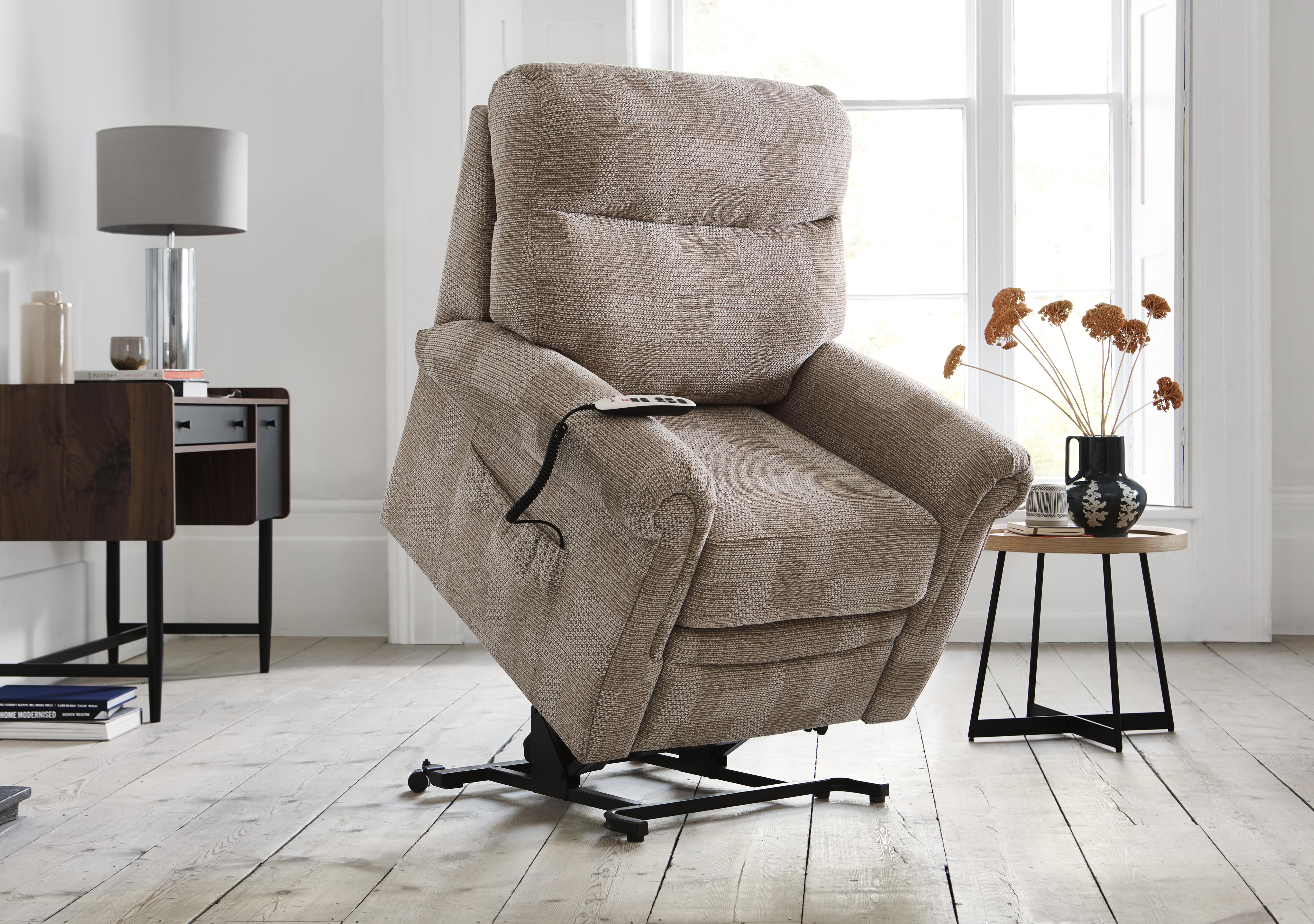 Avon Fabric Lift and Rise Armchair in  on Furniture Village