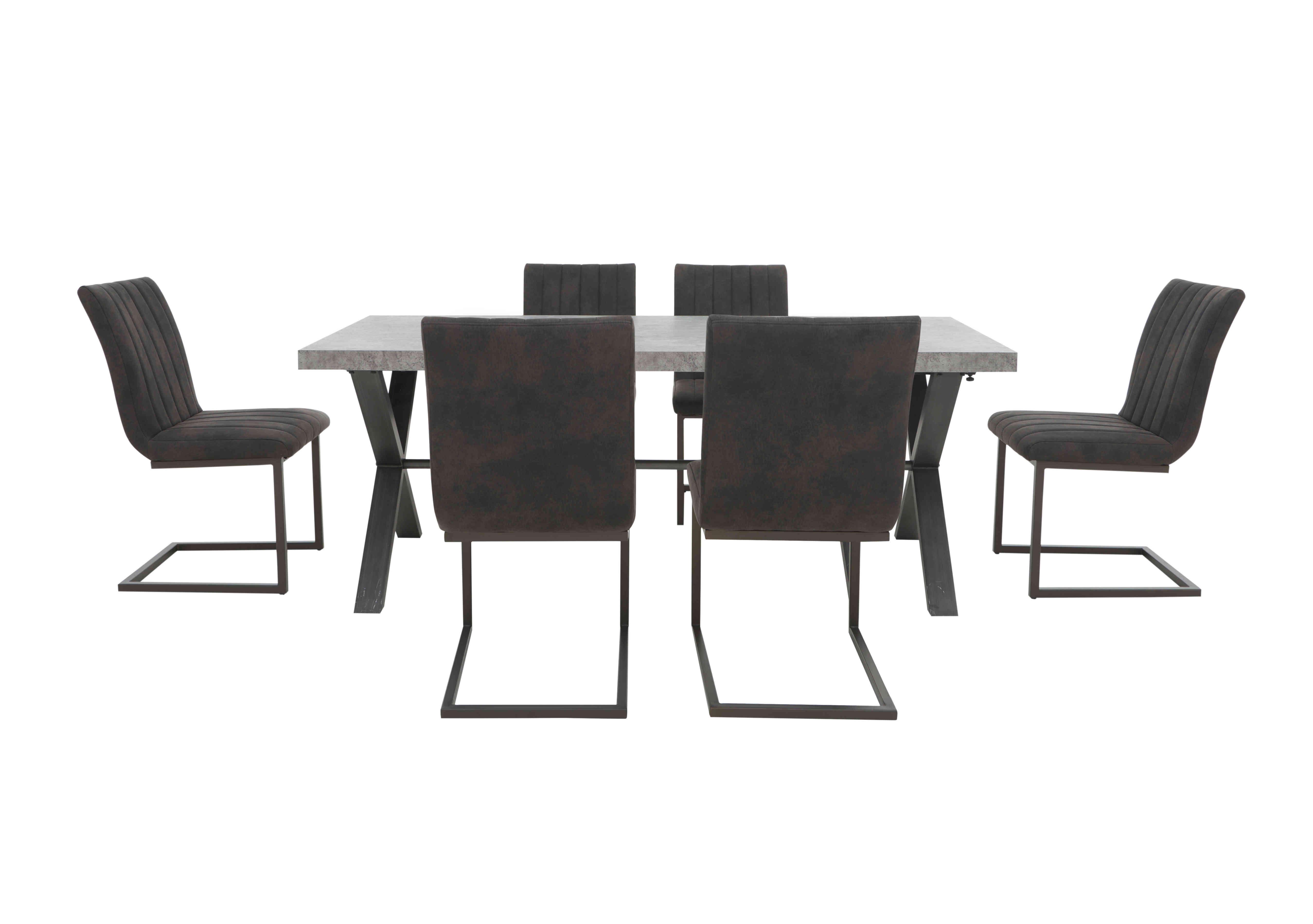 Moon Dining Table and 6 Cantilever Dining Chairs Dining Set in  on Furniture Village