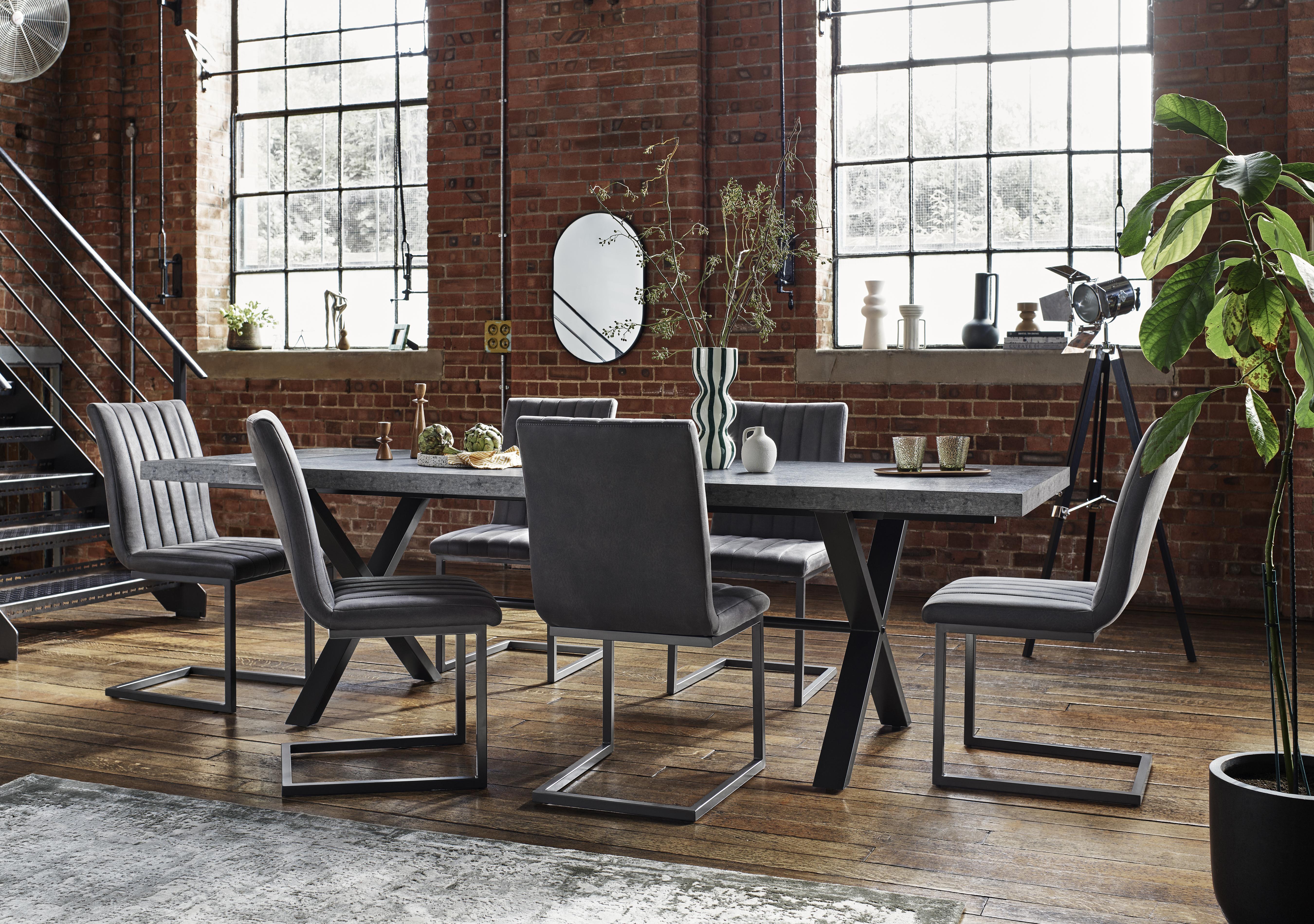 Moon Dining Table and 6 Cantilever Dining Chairs Dining Set in  on Furniture Village