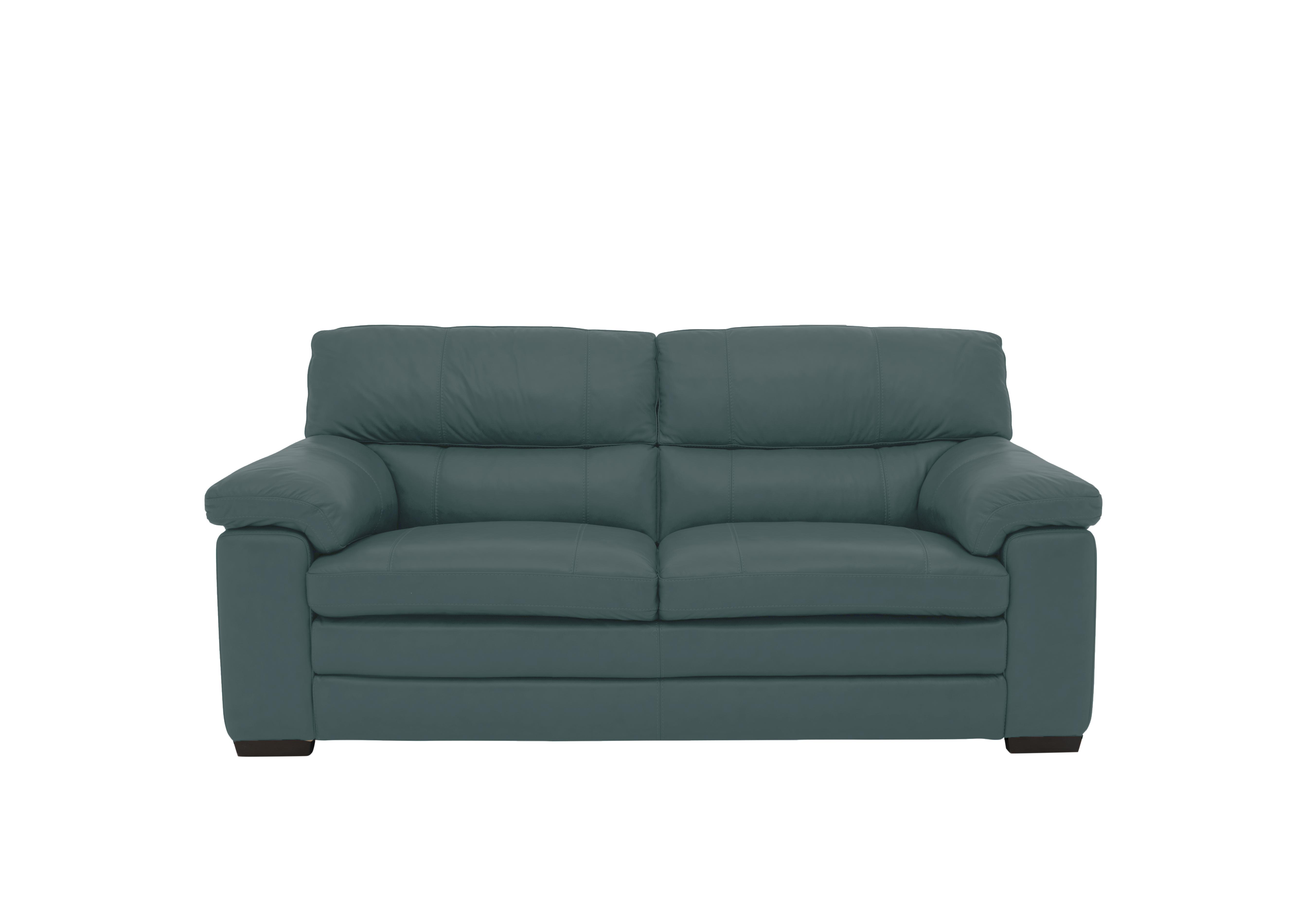 Cozee 2 Seater Pure Premium Leather Sofa in Bv-301e Lake Green on Furniture Village