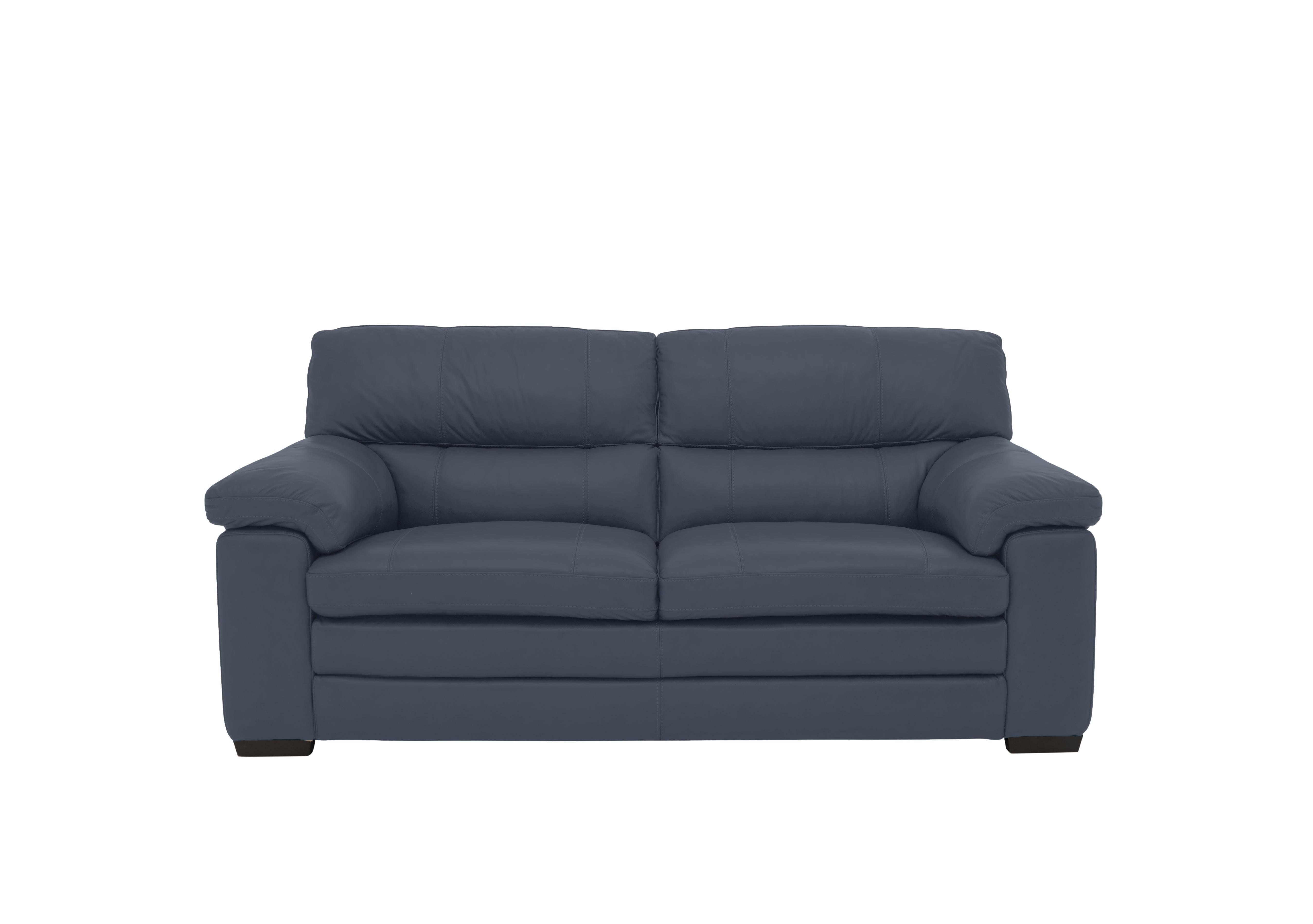 Cozee 2 Seater Pure Premium Leather Sofa in Bv-313e Ocean Blue on Furniture Village