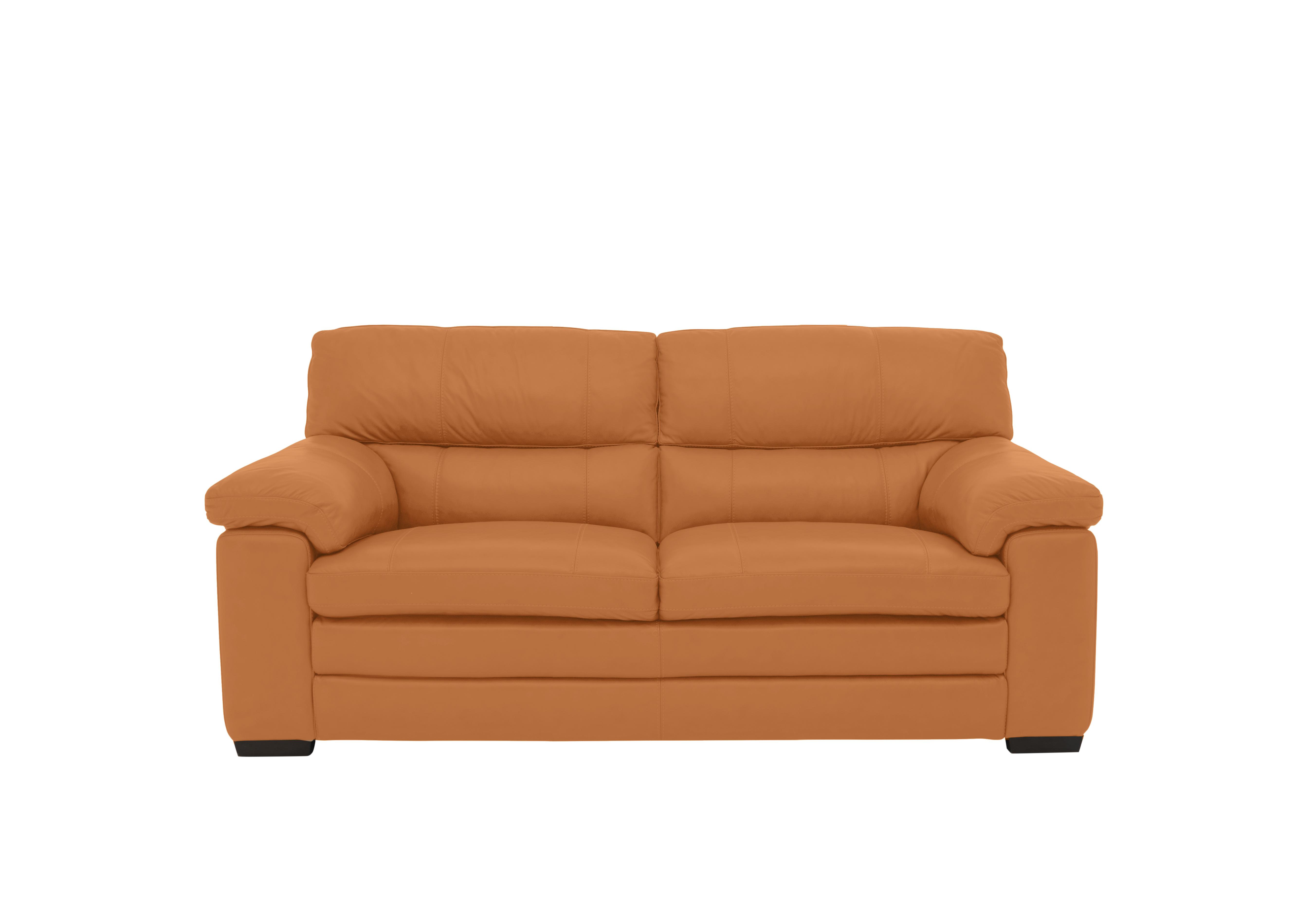 Cozee 2 Seater Pure Premium Leather Sofa in Bv-335e Honey Yellow on Furniture Village