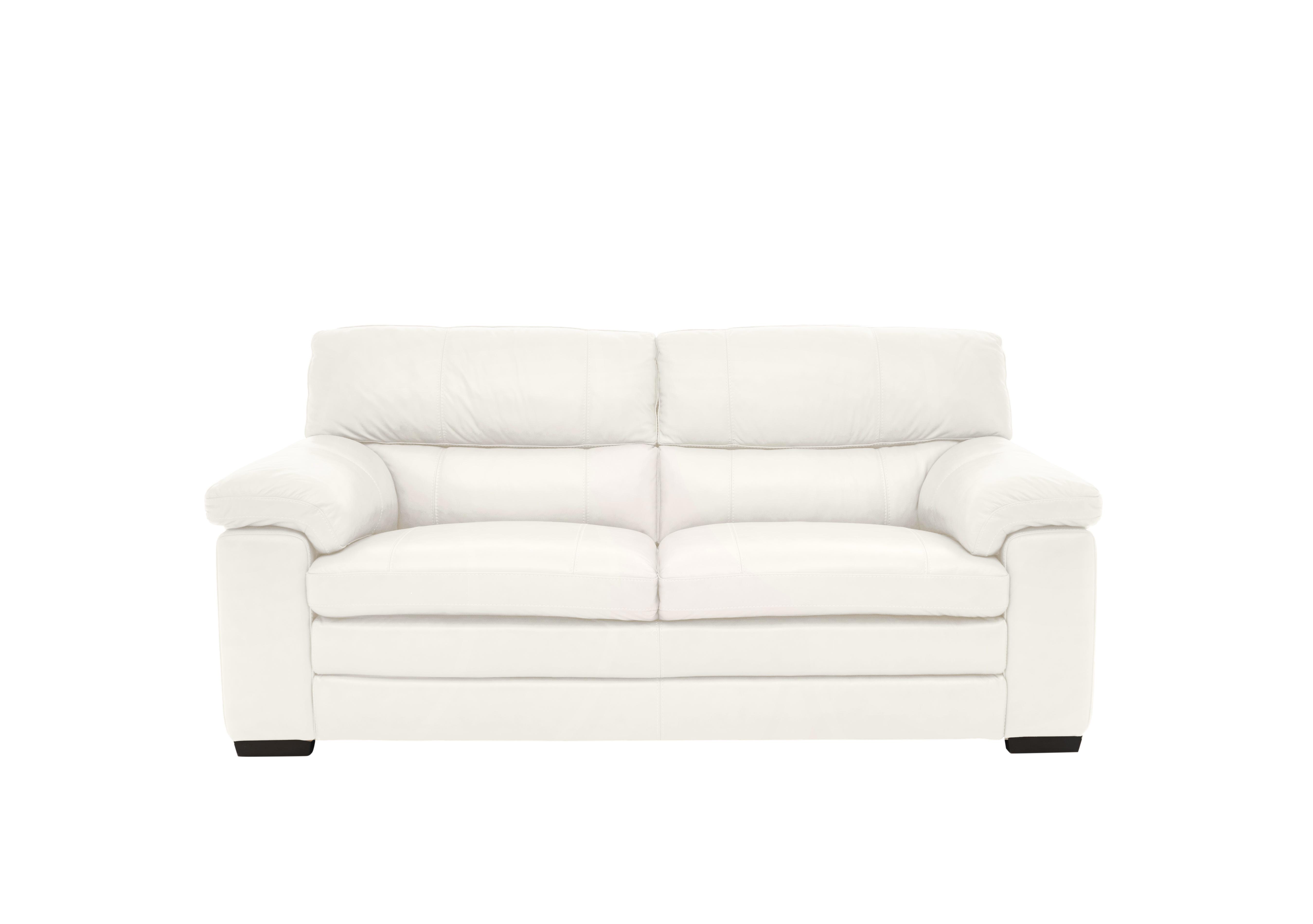 Cozee 2 Seater Pure Premium Leather Sofa in Bv-744d Star White on Furniture Village