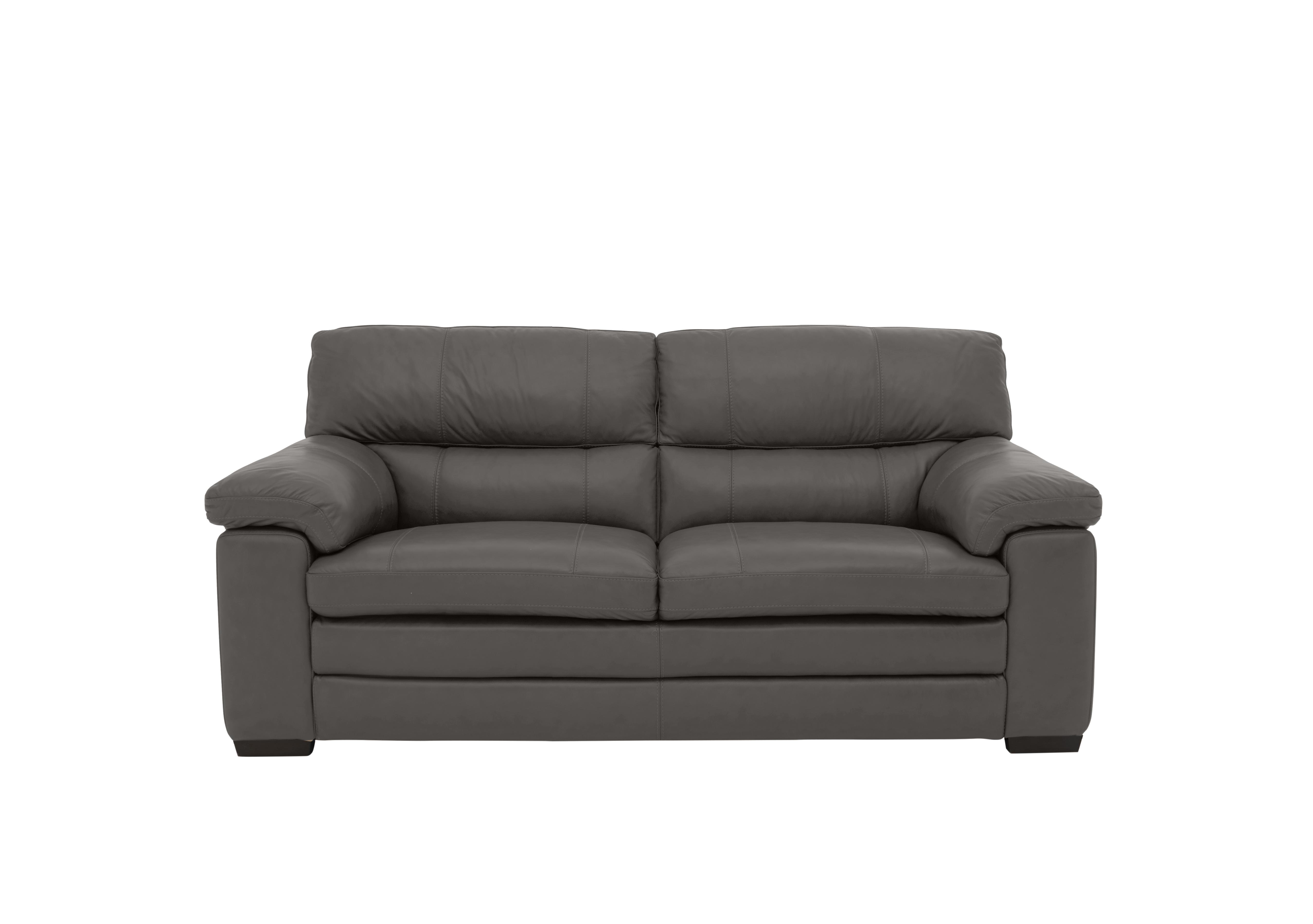 Cozee 2 Seater Pure Premium Leather Sofa in Nc-088e Charcoal Grey on Furniture Village