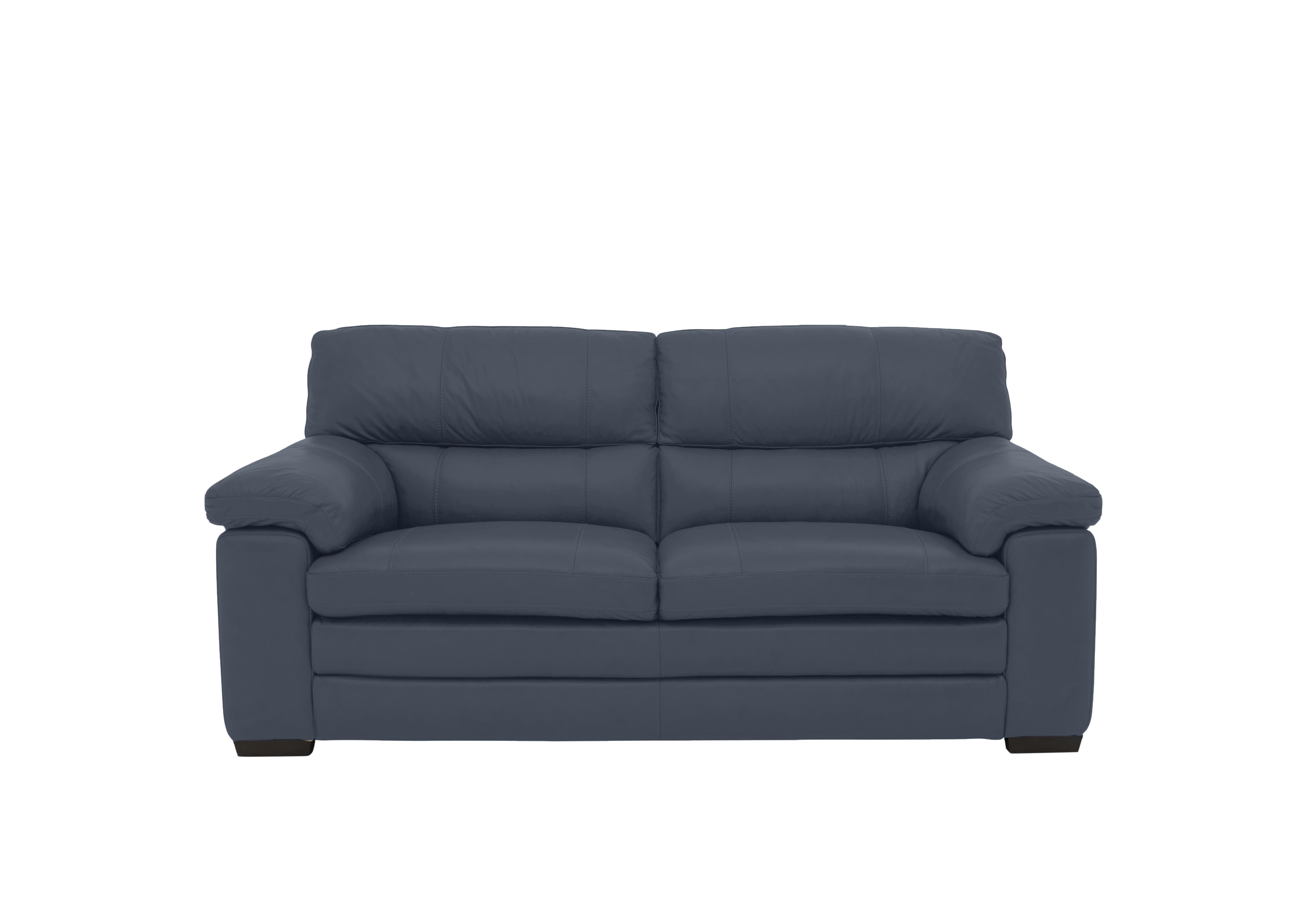 Cozee 2 Seater Pure Premium Leather Sofa in Nc-313e Ocean Blue on Furniture Village