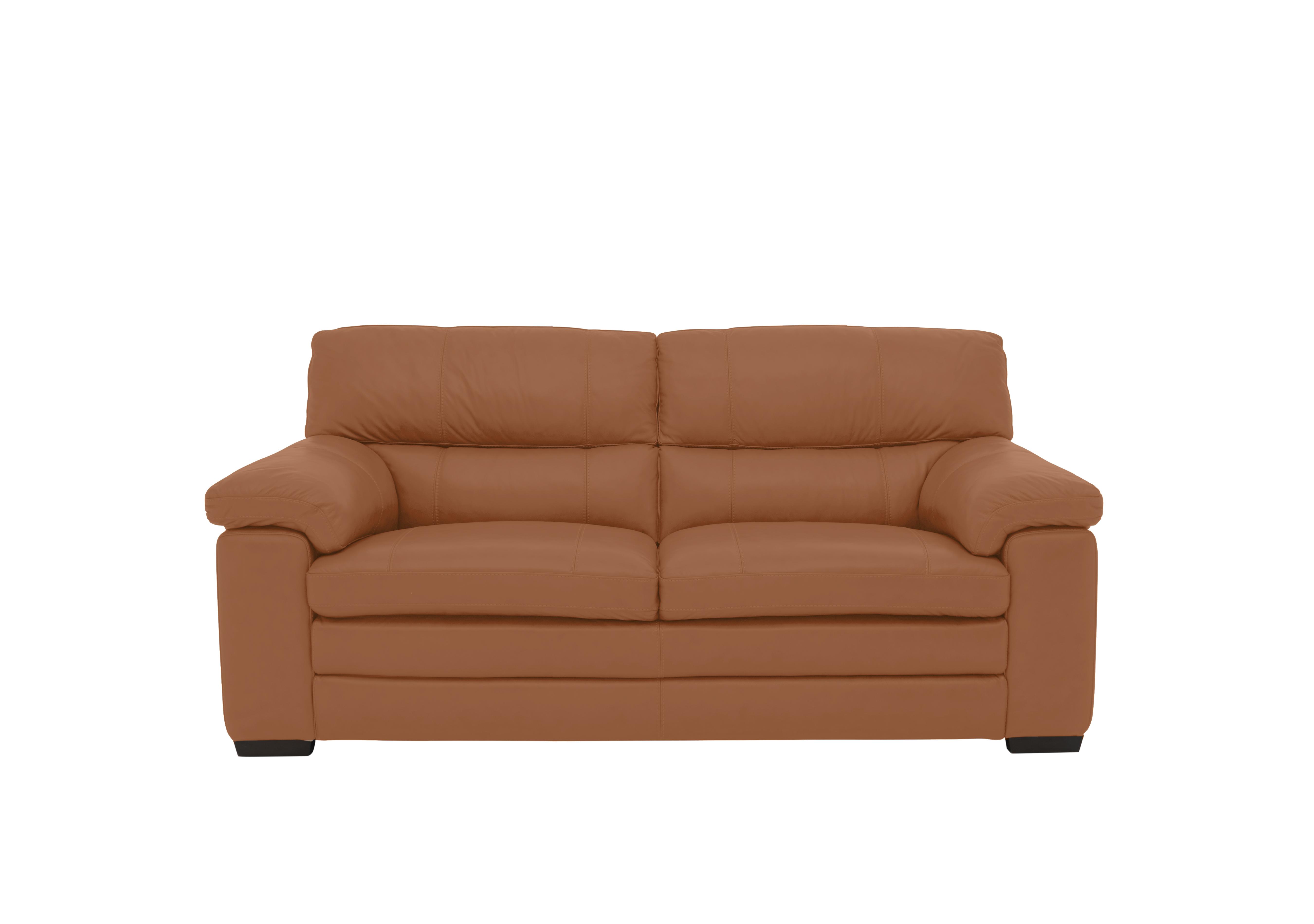 Cozee 2 Seater Pure Premium Leather Sofa in Nc-334e Pecan Brown on Furniture Village