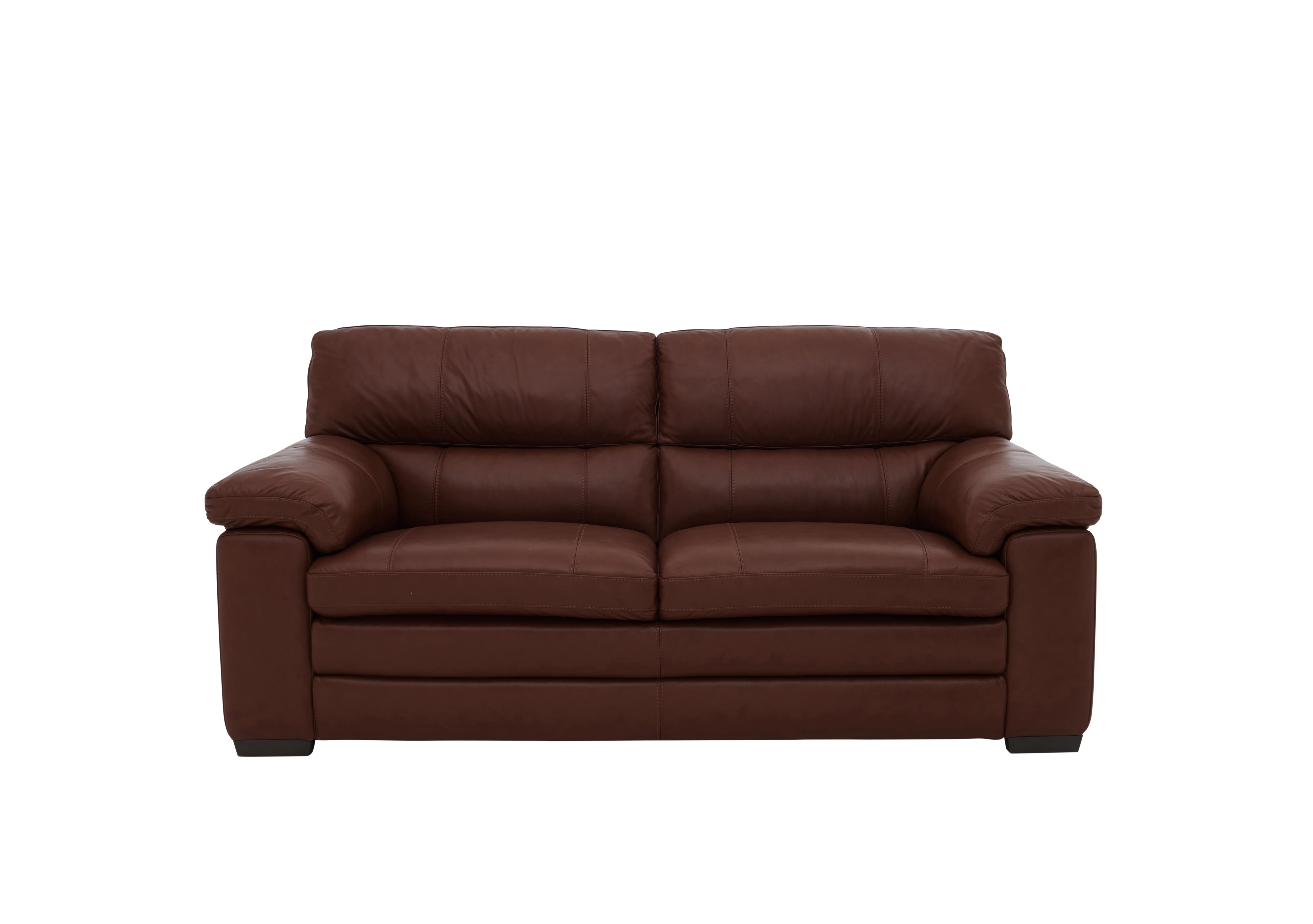 Cozee 2 Seater Pure Premium Leather Sofa in To-195e Light Brown on Furniture Village