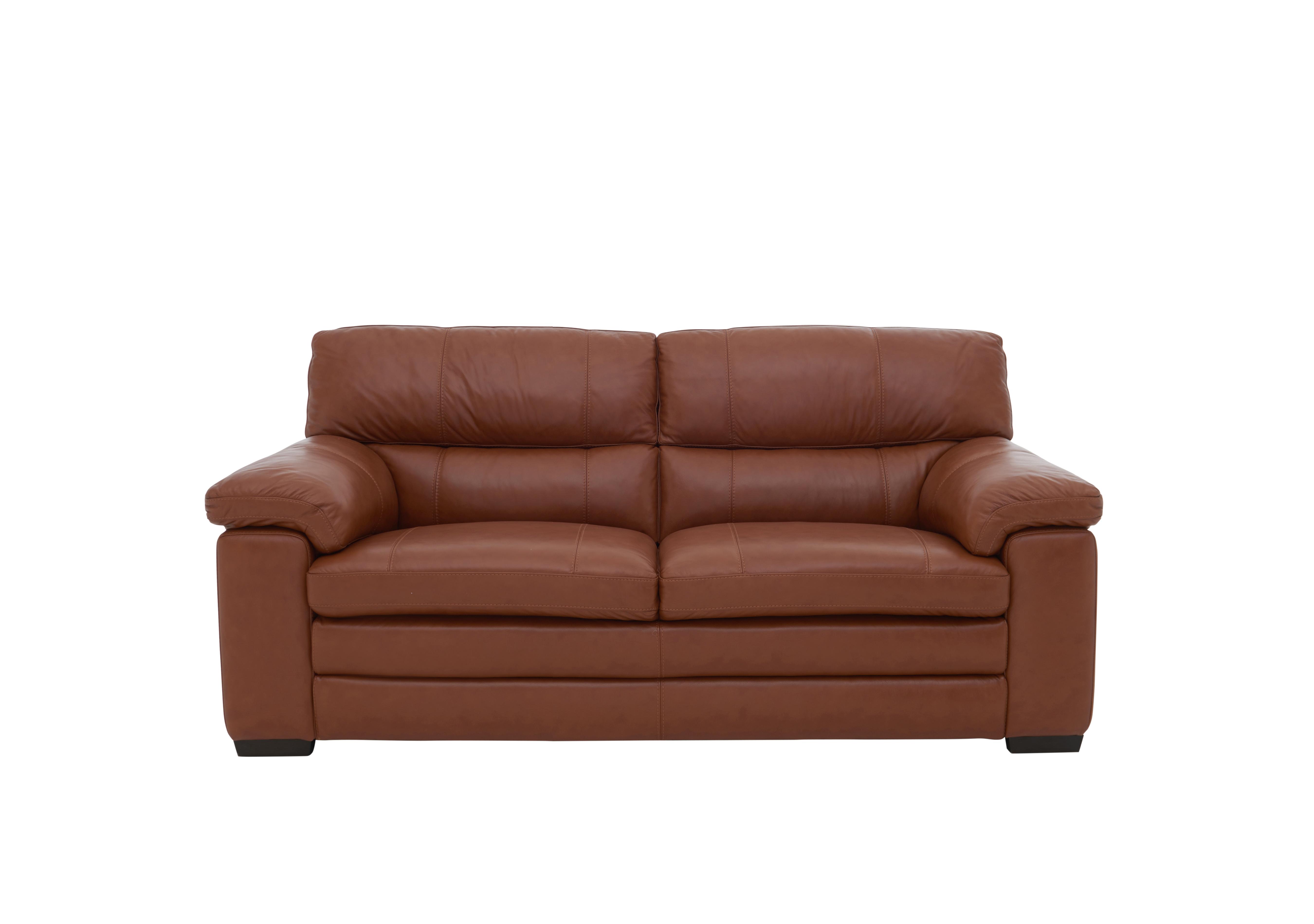 Cozee 2 Seater Pure Premium Leather Sofa in To-376e Brandy on Furniture Village