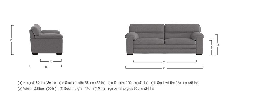 Cozee Fabric 3 Seater Sofa in  on Furniture Village