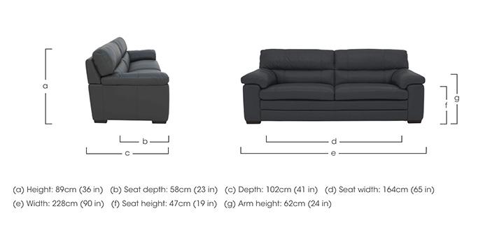 Cozee 3 Seater Pure Premium Leather Sofa in  on Furniture Village