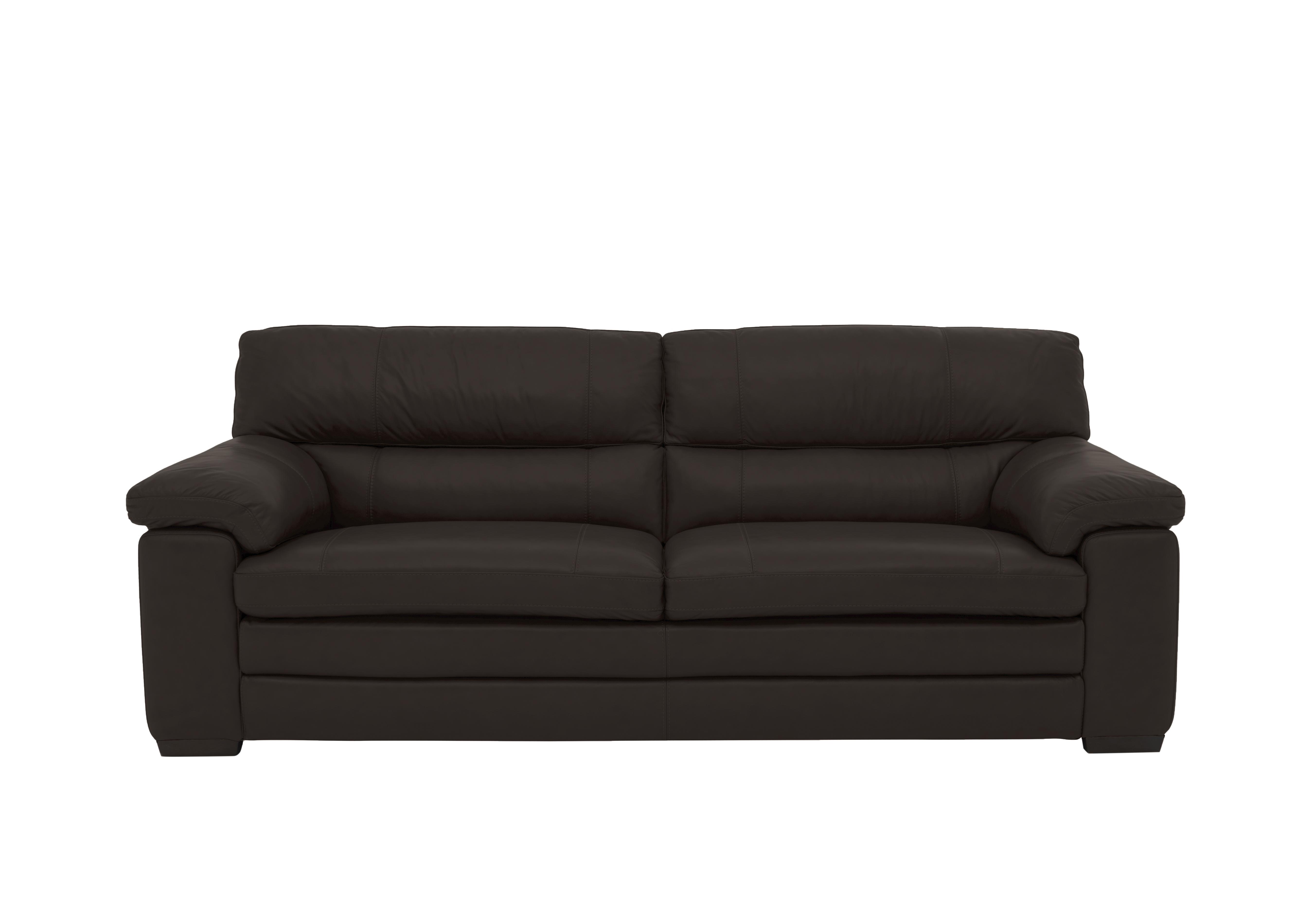Cozee 3 Seater Pure Premium Leather Sofa in Bv-1748 Dark Chocolate on Furniture Village