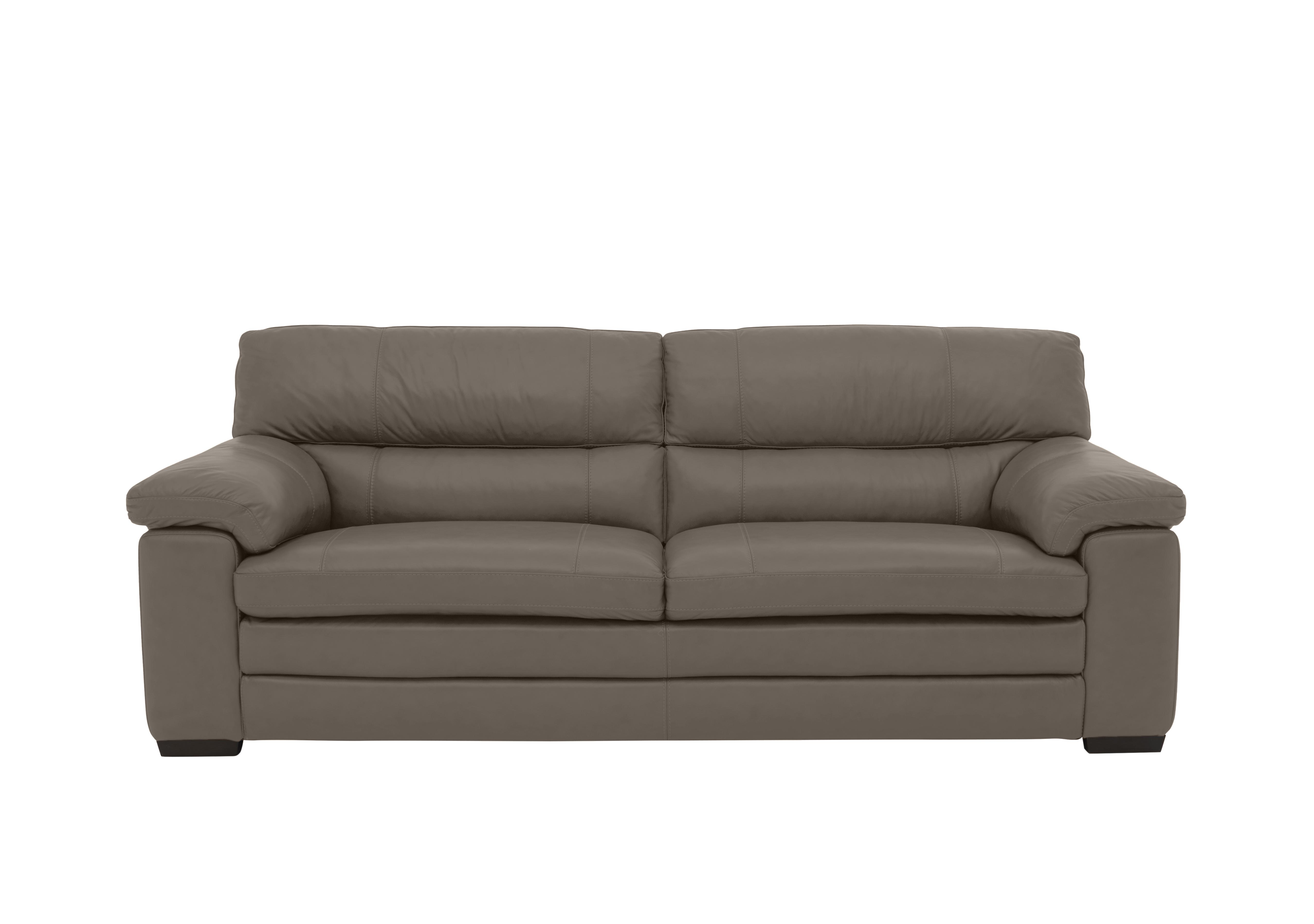 Cozee 3 Seater Pure Premium Leather Sofa in Nw-042e Elephant on Furniture Village