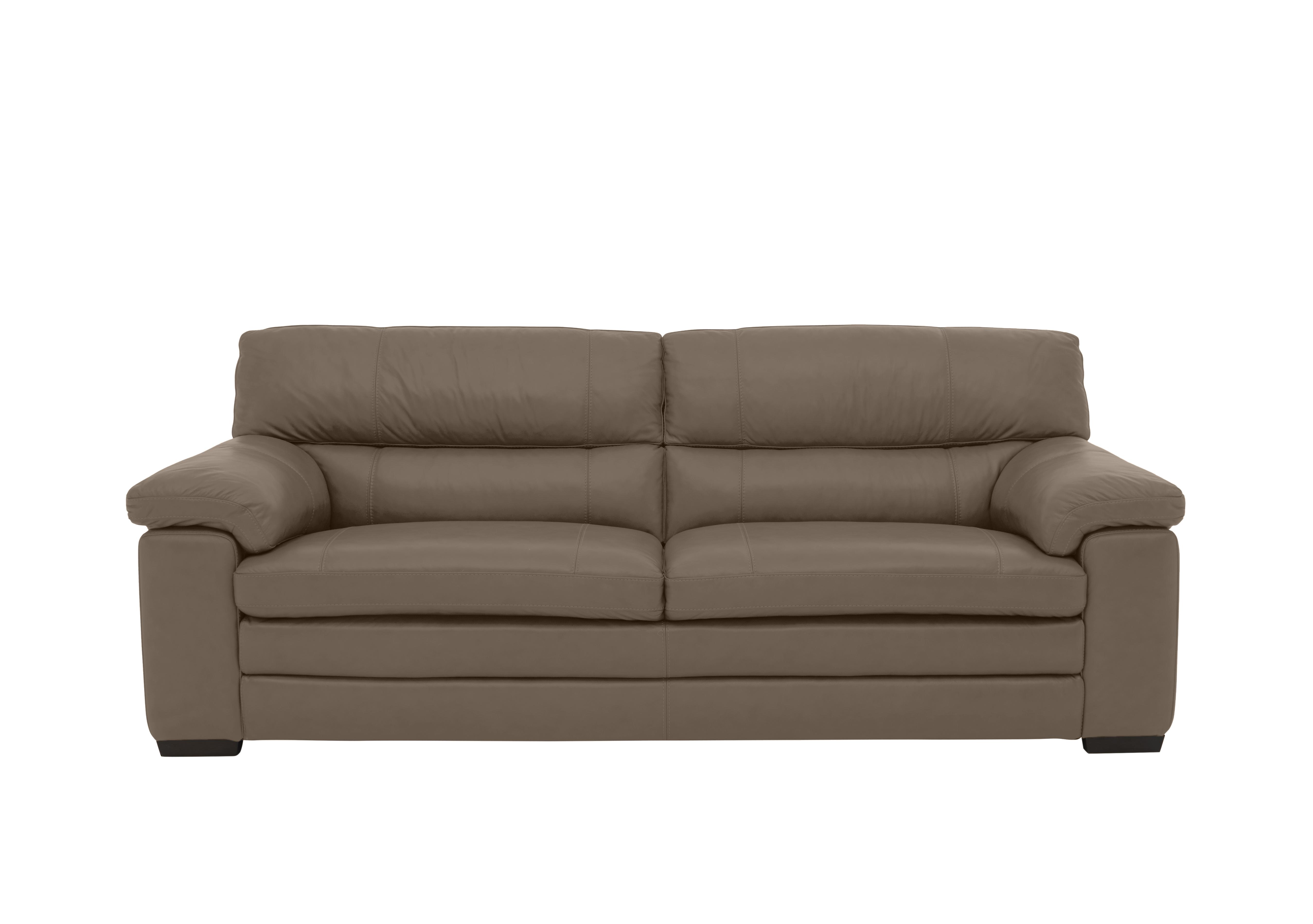 Cozee 3 Seater Pure Premium Leather Sofa in Nw-513e Bark on Furniture Village
