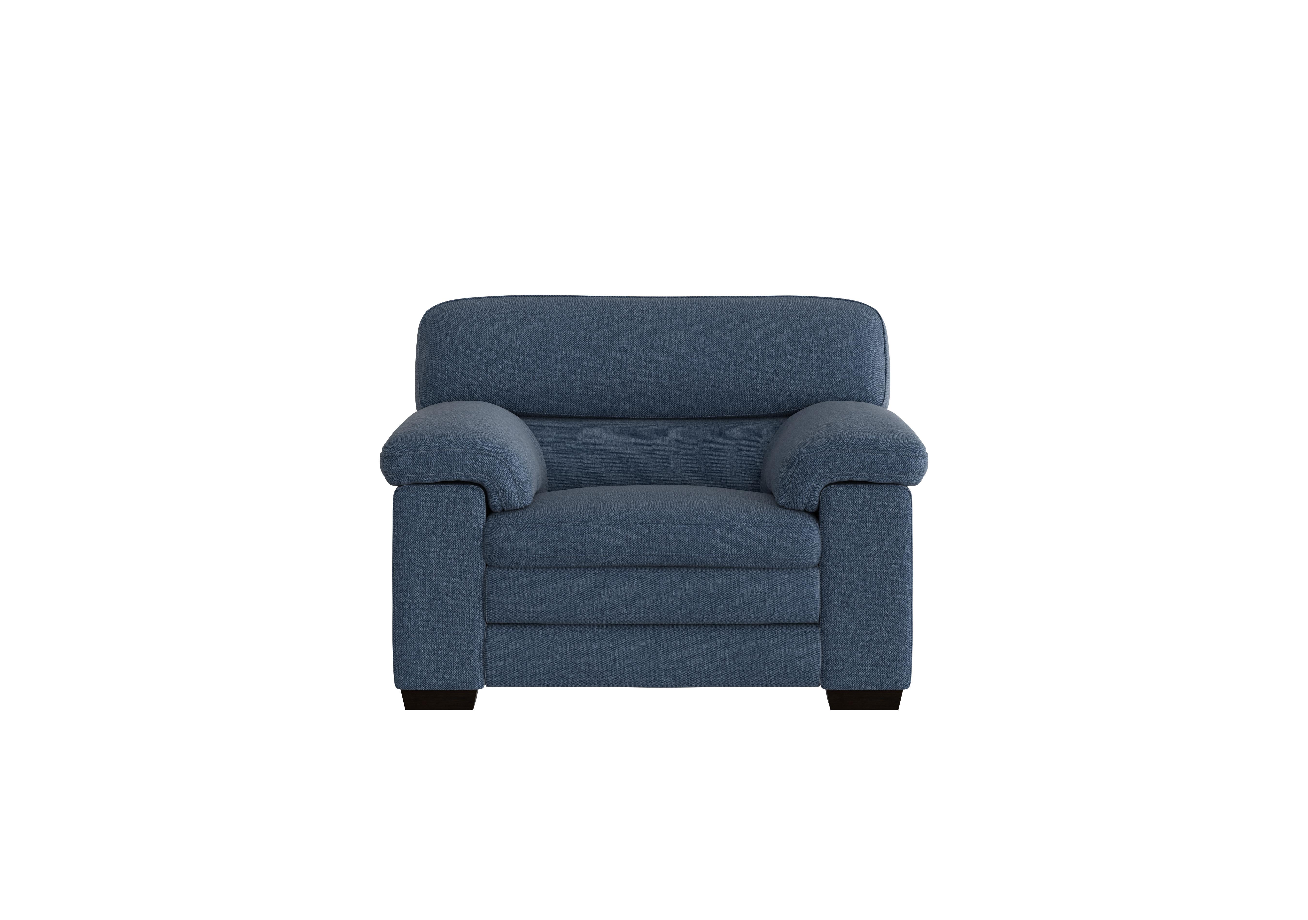 Cozee Fabric Armchair in Fab-Blt-R38 Blue on Furniture Village