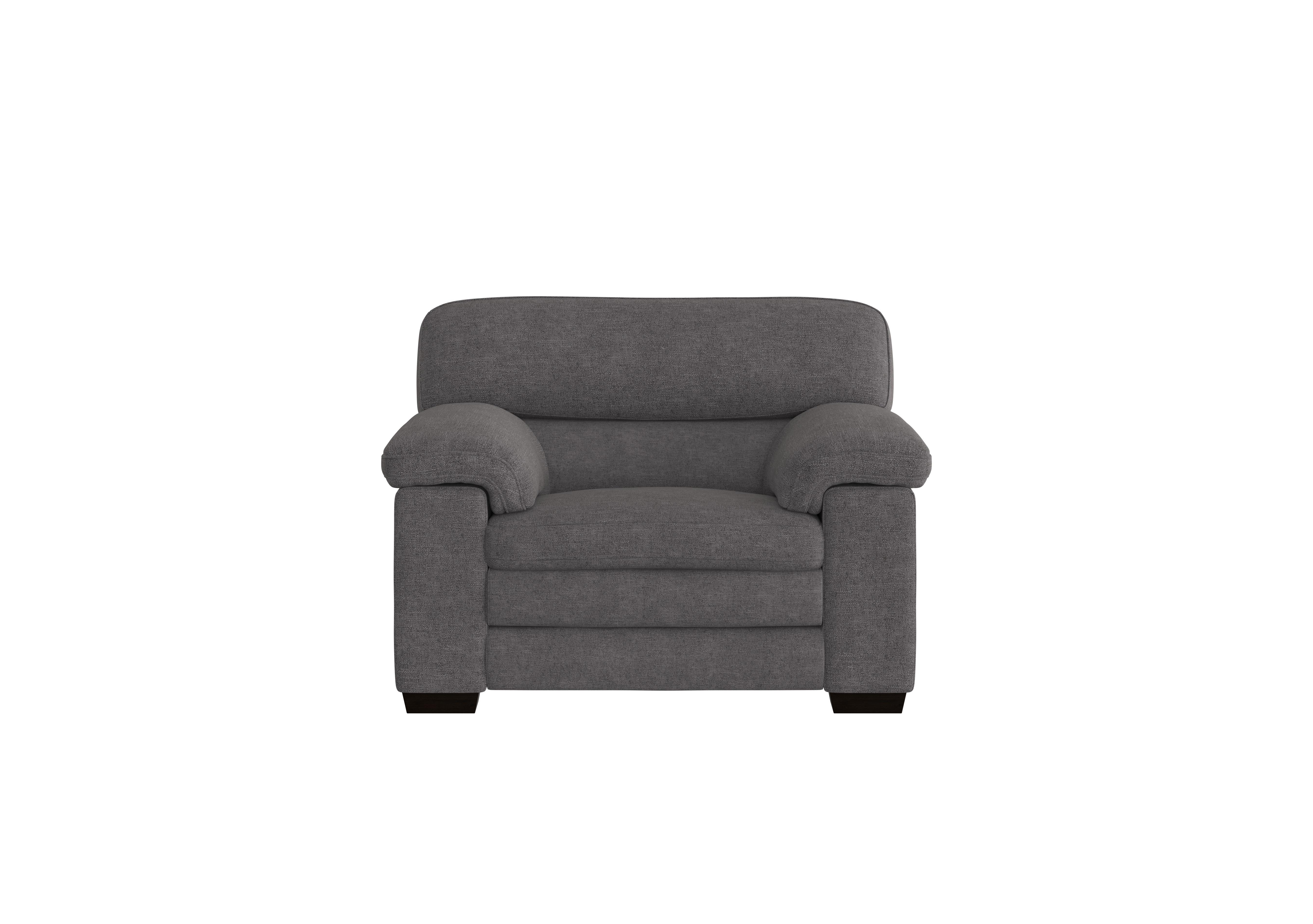 Cozee Fabric Armchair in Fab-Meo-R25 Iron Grey on Furniture Village