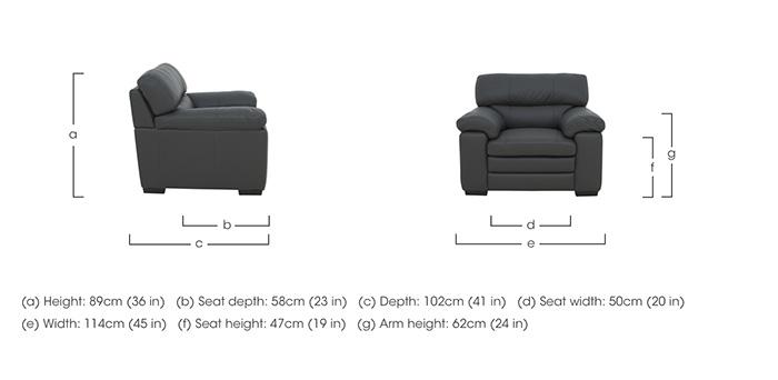 Cozee Leather Armchair in  on Furniture Village