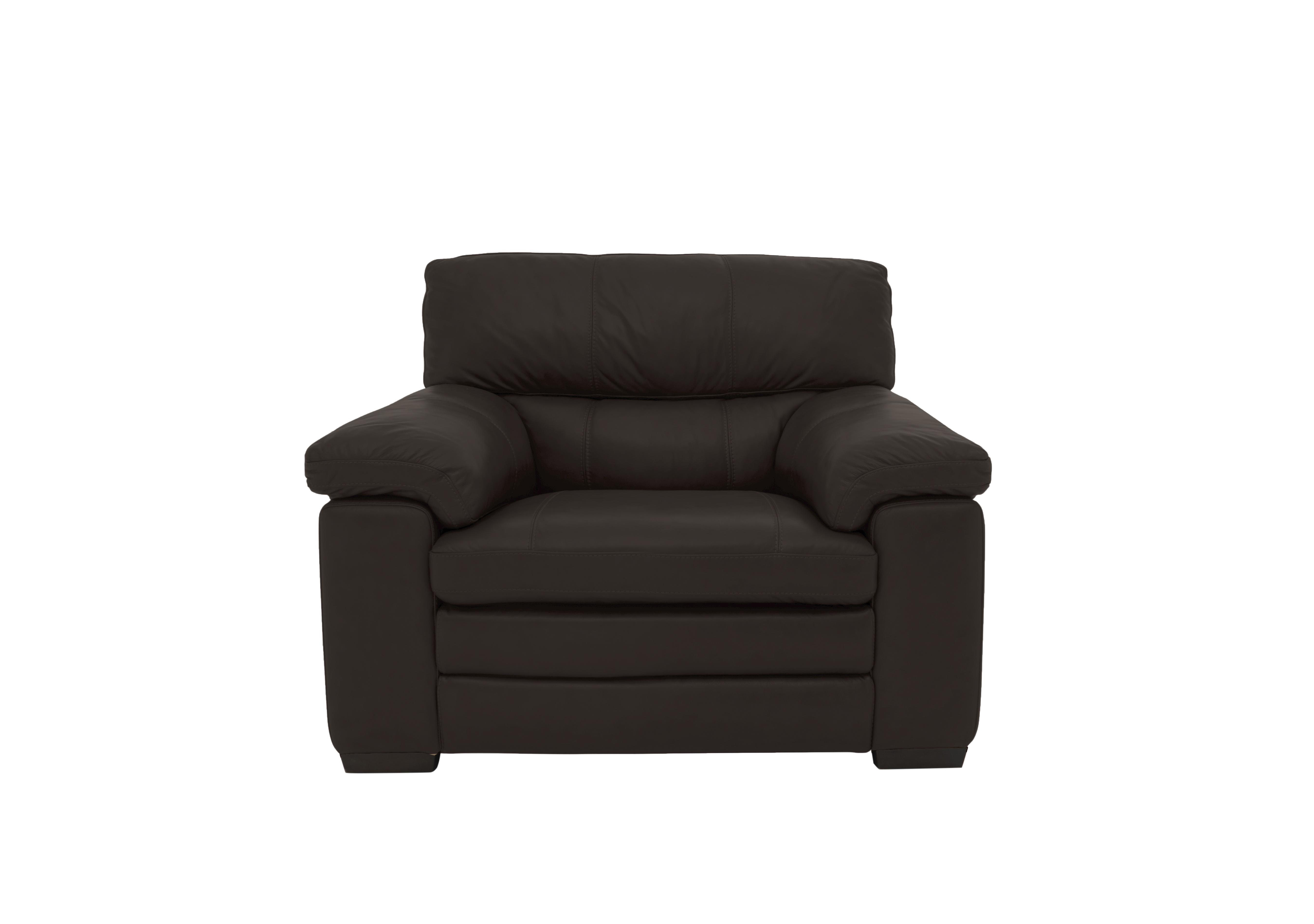 Cozee Leather Armchair in Bv-1748 Dark Chocolate on Furniture Village