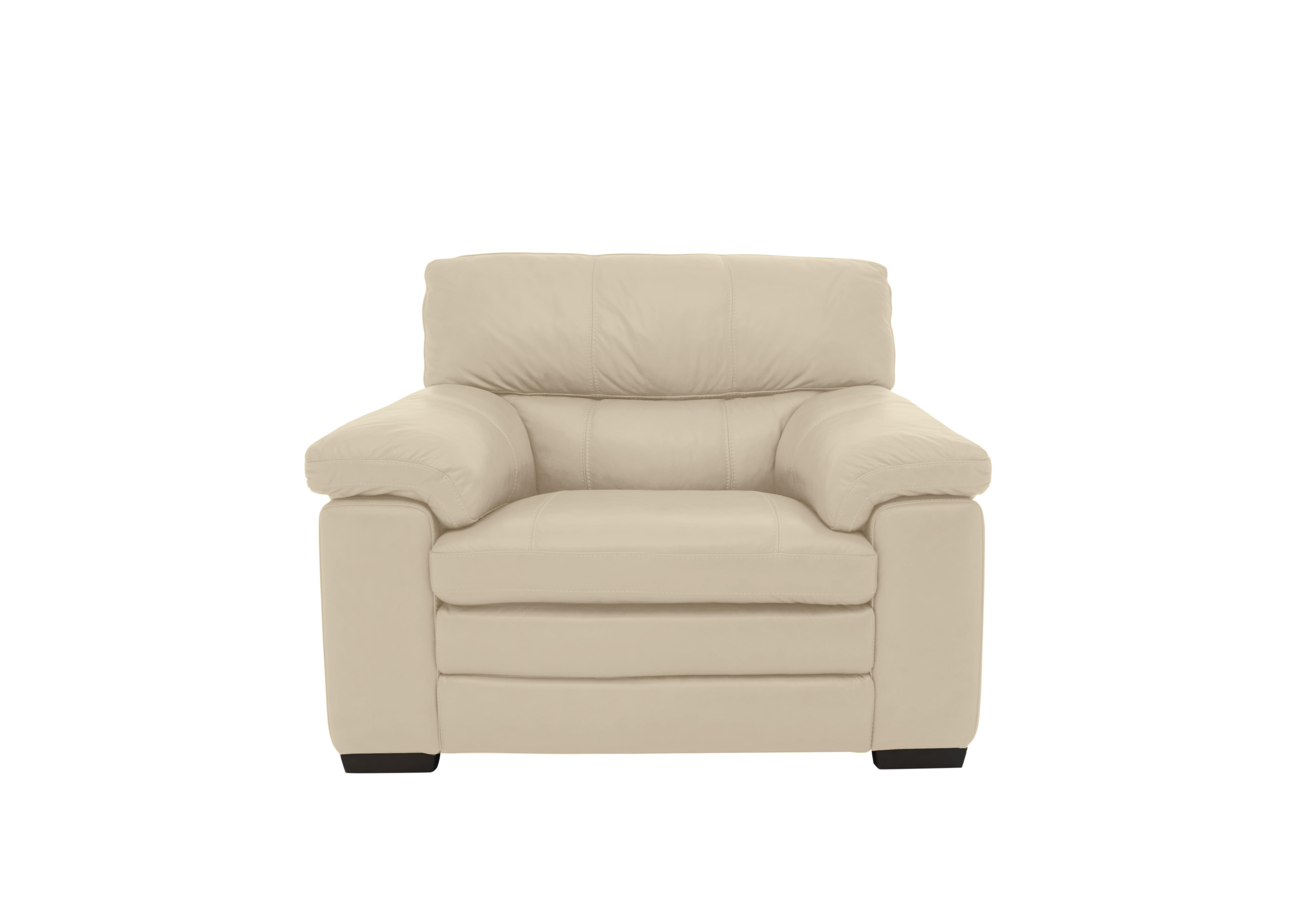 Cozee Leather Armchair in Nc-862c Bisque on Furniture Village