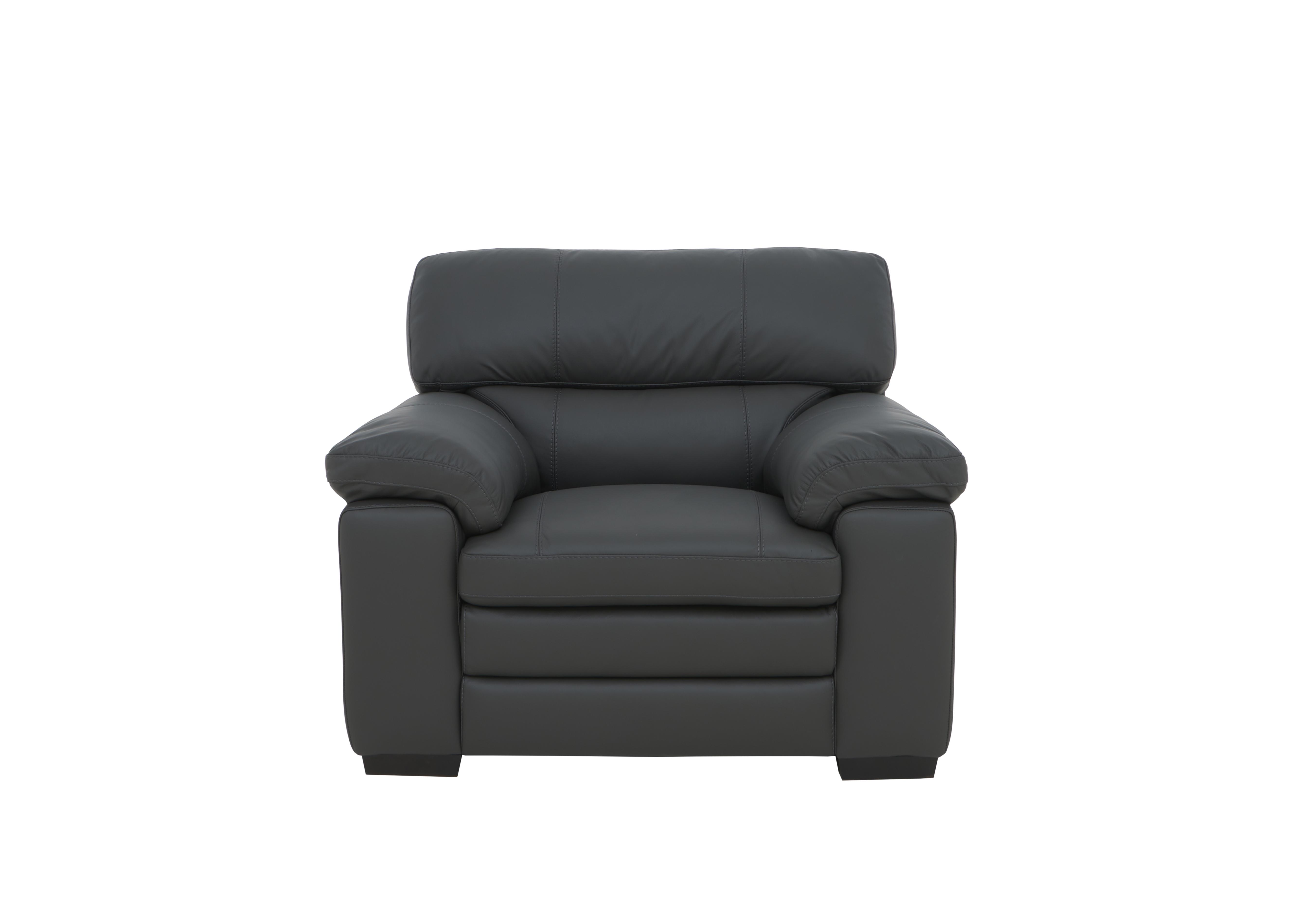 Cozee Leather Armchair in Nw-517e Shale Grey on Furniture Village