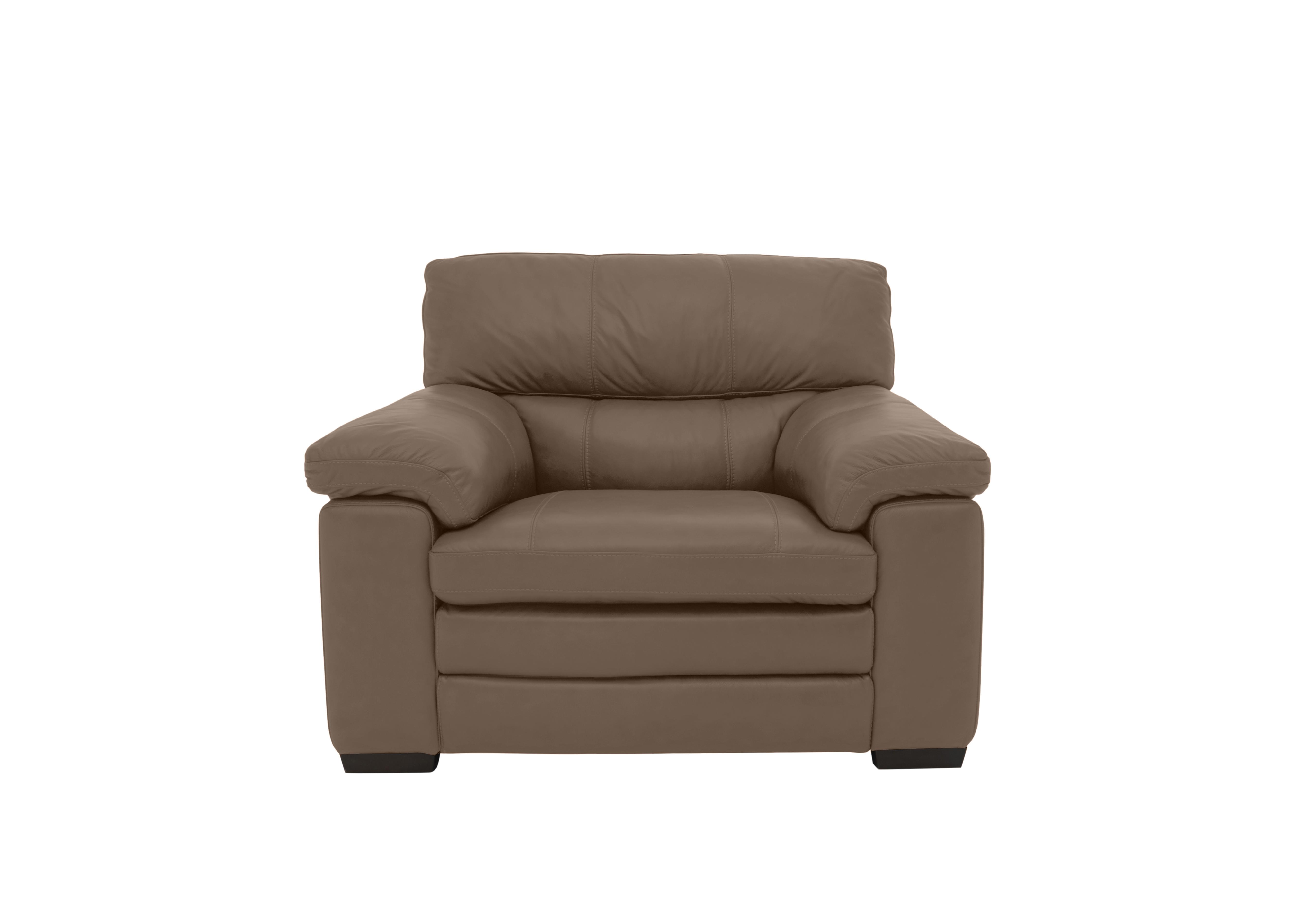 Cozee Leather Armchair in Nw-586e Fawn on Furniture Village