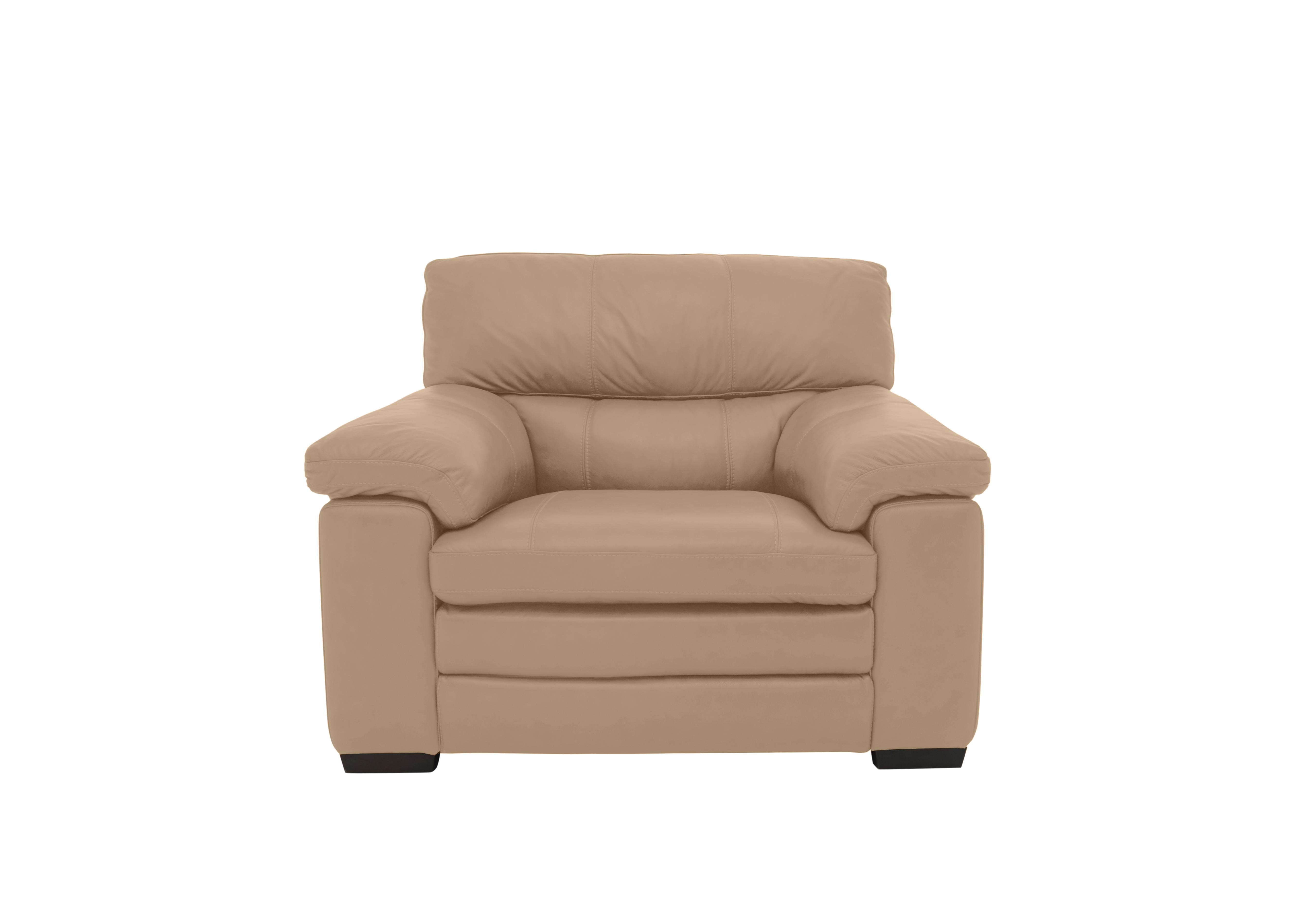 Cozee Leather Armchair in Nw-8475 Nude on Furniture Village