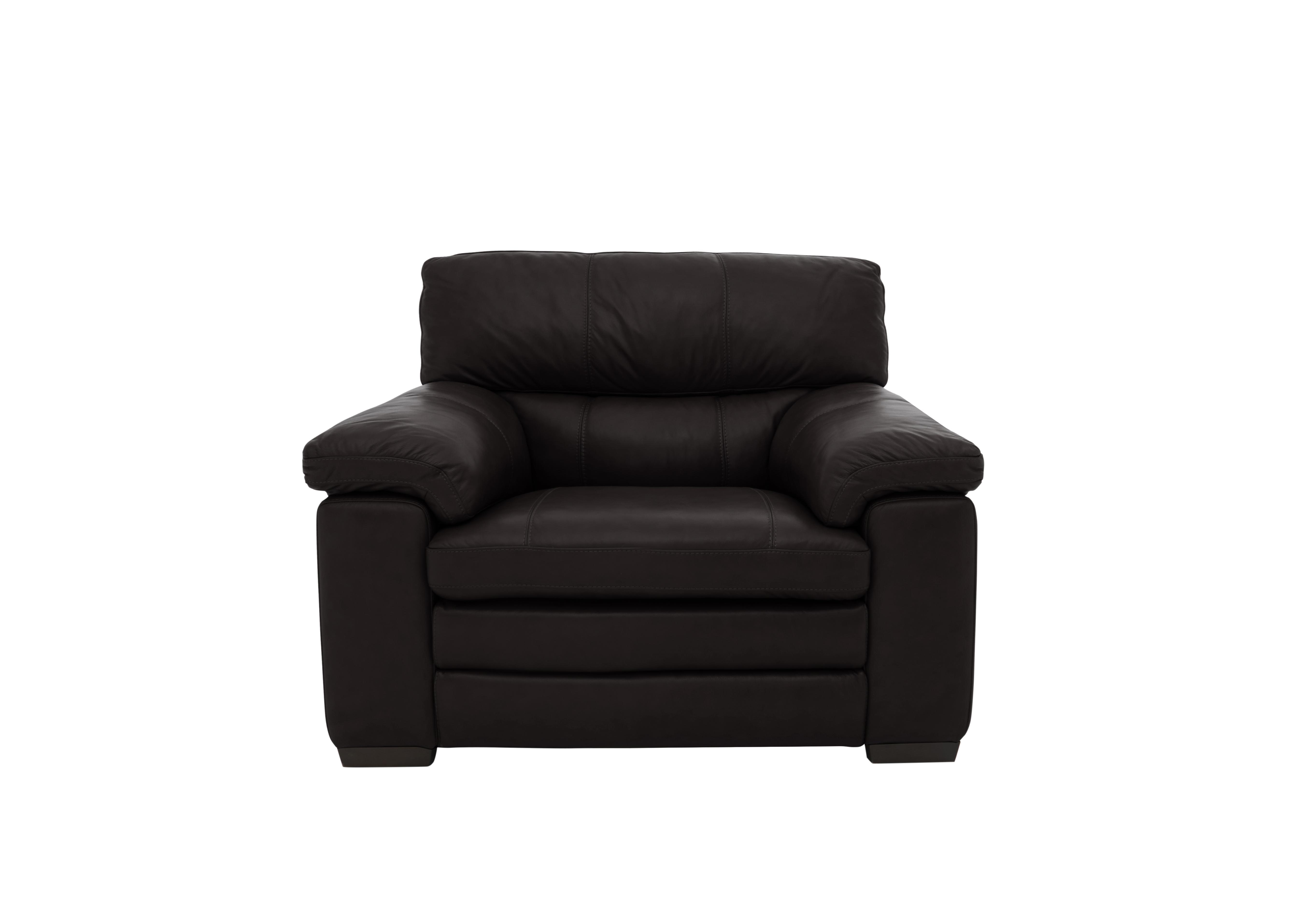 Cozee Leather Armchair in To-379e Mahogany on Furniture Village