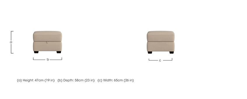 Cozee Fabric Storage Footstool in  on Furniture Village