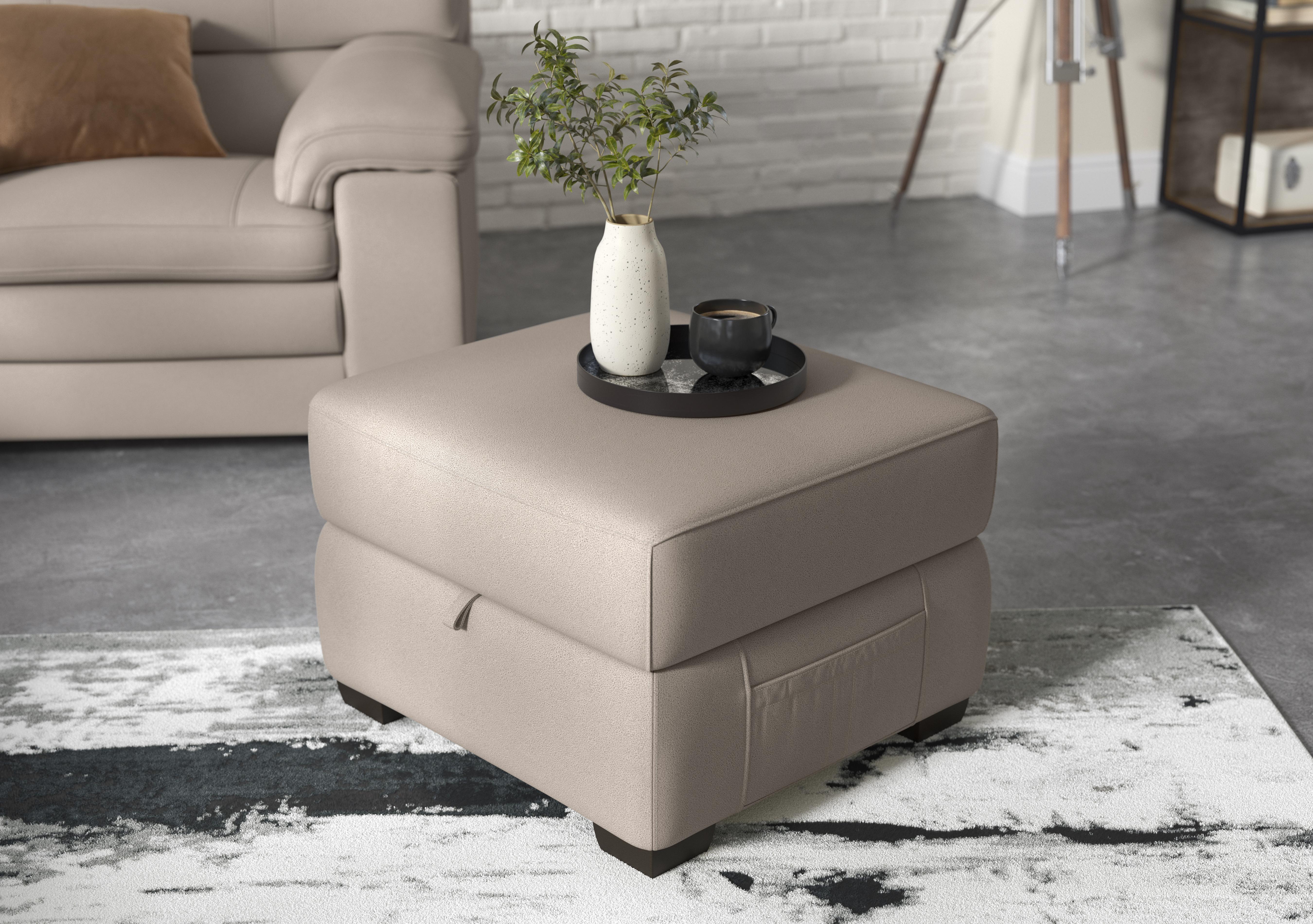 Cozee Fabric Storage Footstool in  on Furniture Village