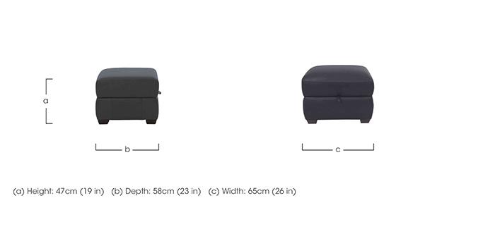 Cozee Leather Storage Stool in  on Furniture Village