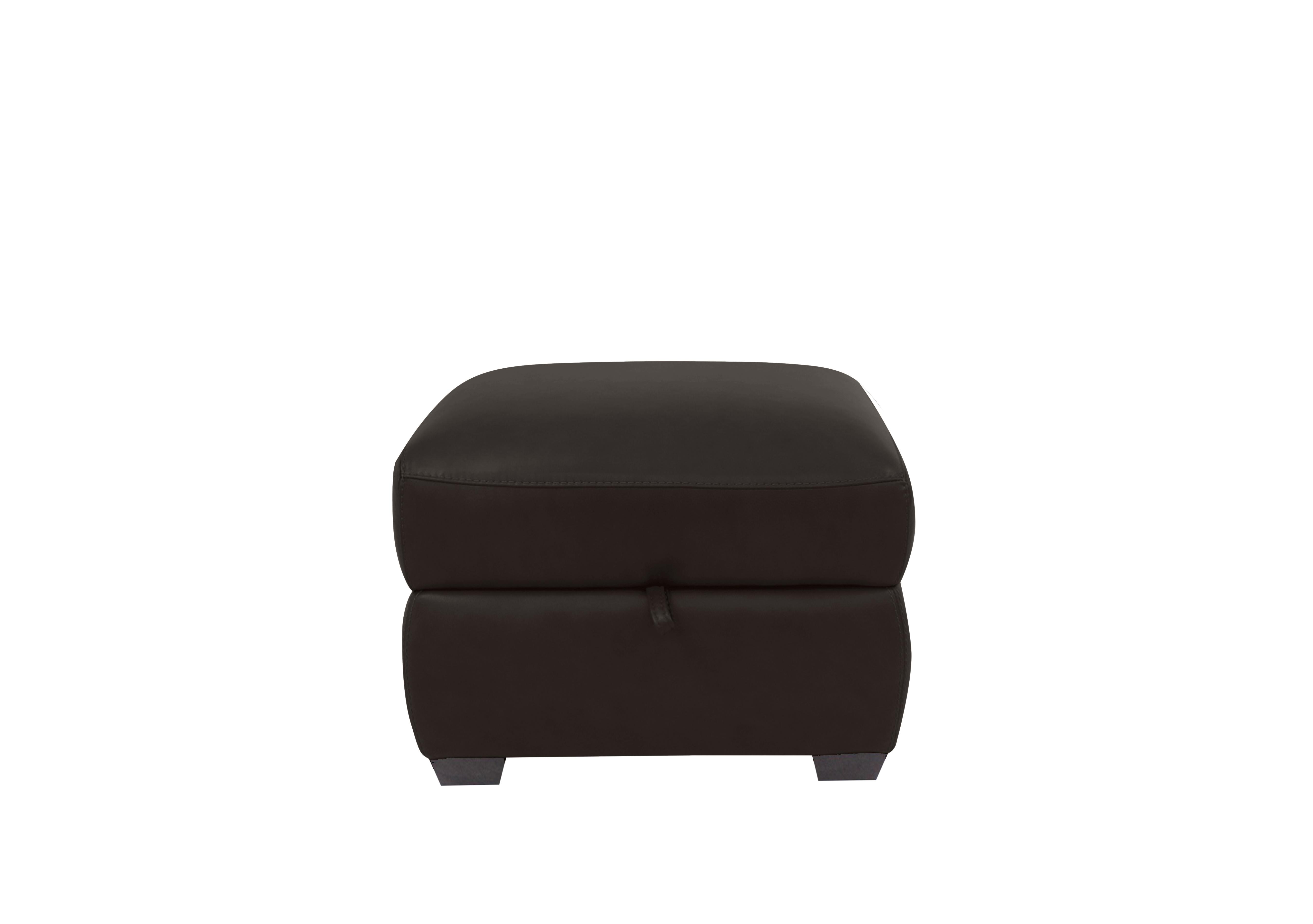 Cozee Leather Storage Stool in Bv-1748 Dark Chocolate on Furniture Village